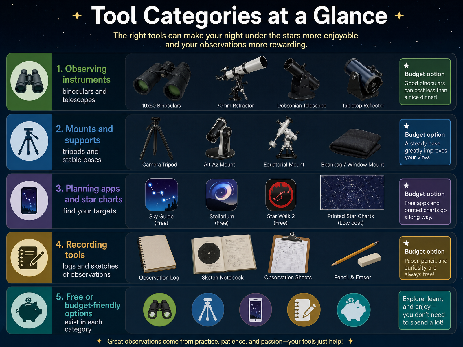 Tool Categories at a Glance