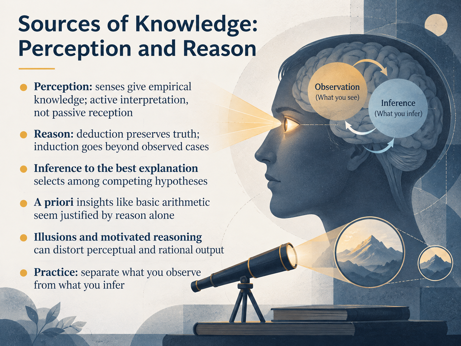 Sources of Knowledge: Perception and Reason