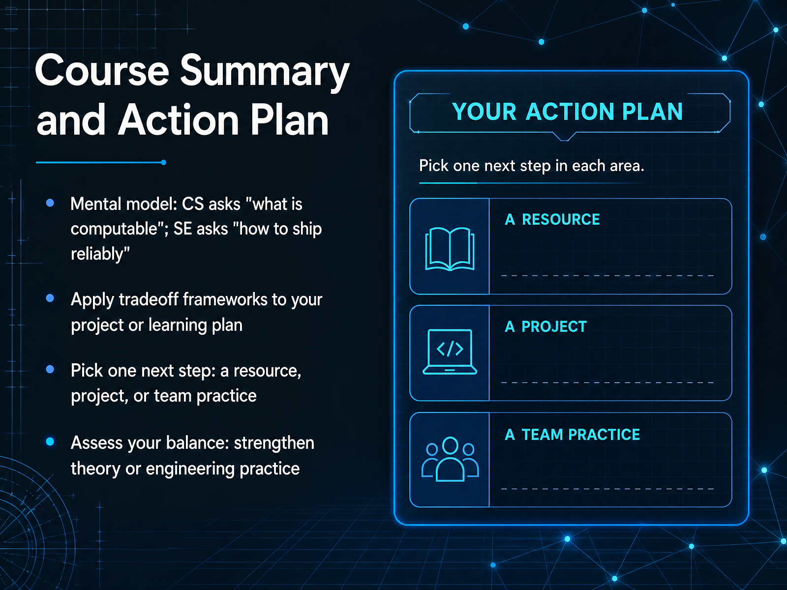Course Summary and Action Plan