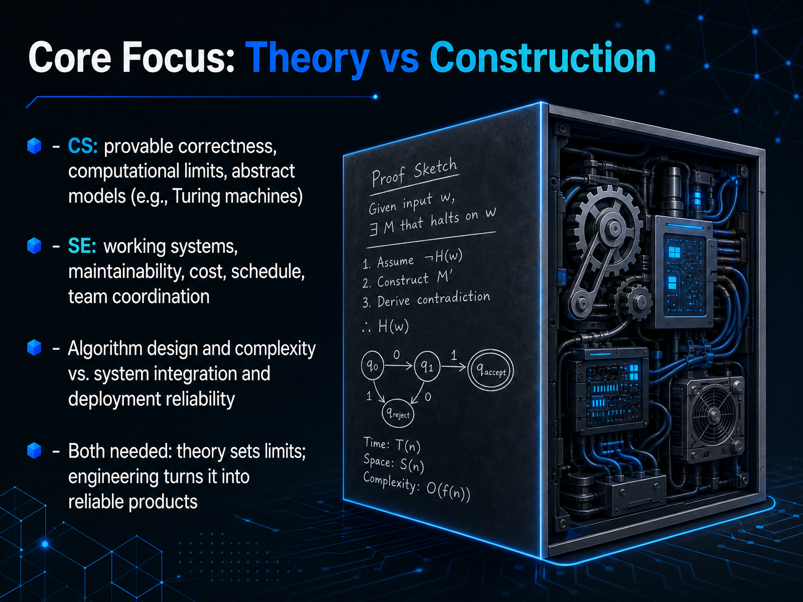 Core Focus: Theory vs Construction