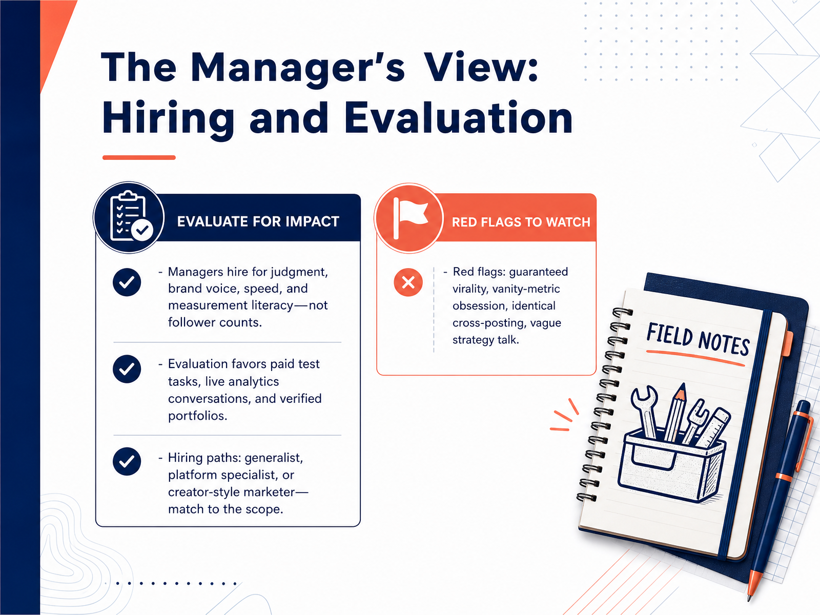 The Manager’s View: Hiring and Evaluation