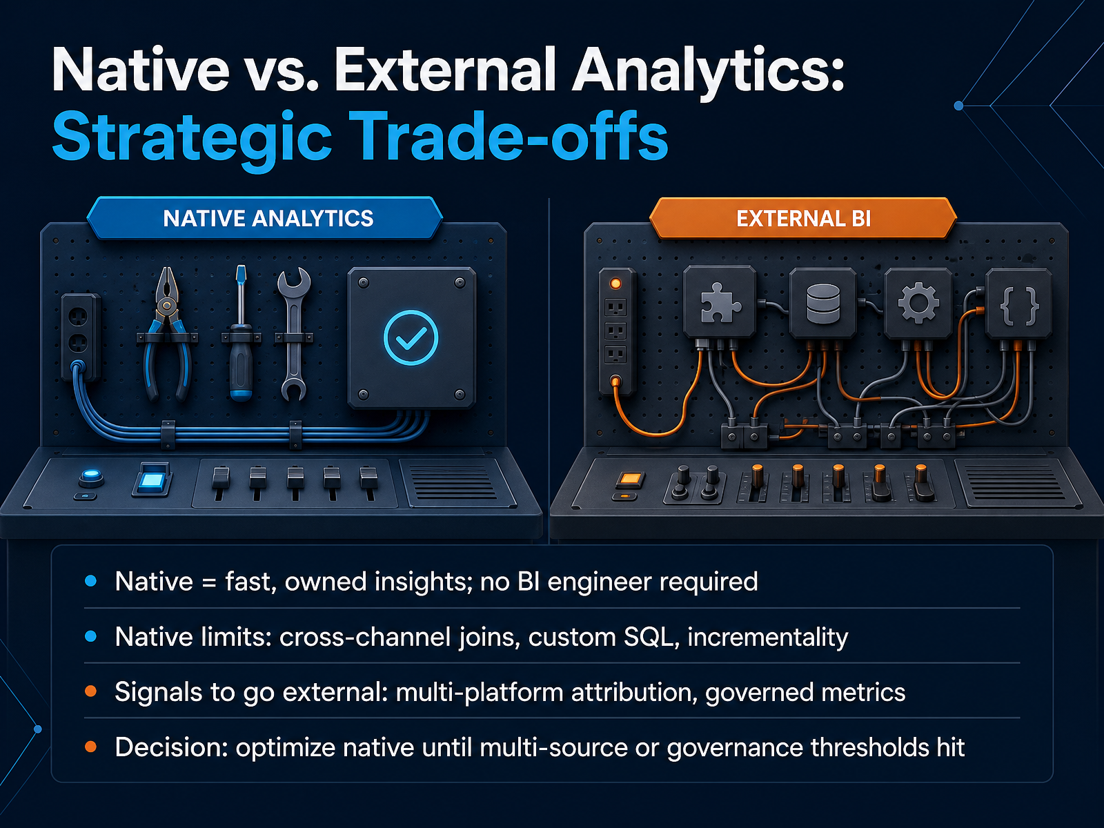 Native vs. External Analytics: Strategic Trade-offs