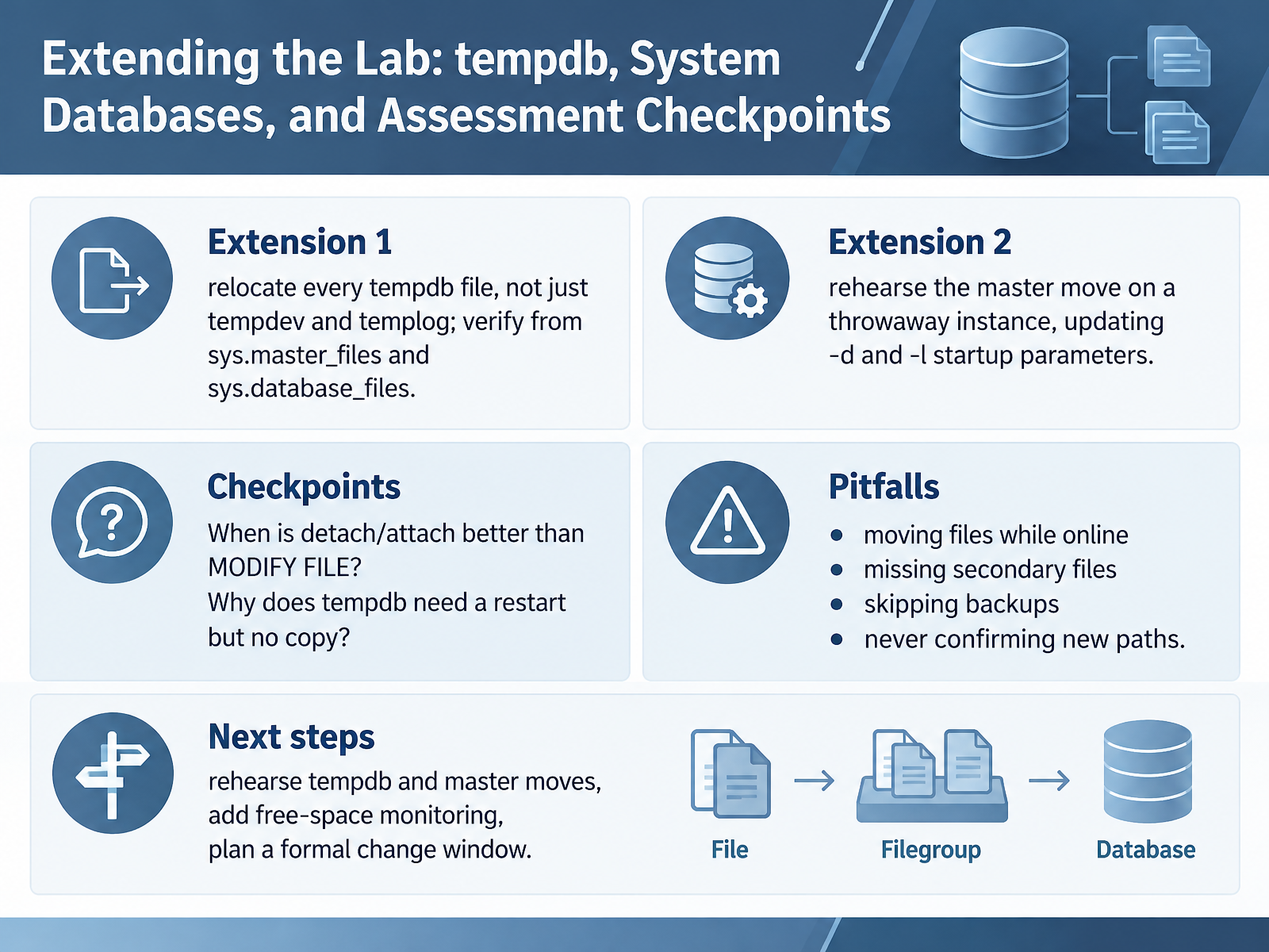 Extending the Lab: tempdb, System Databases, and Assessment Checkpoints