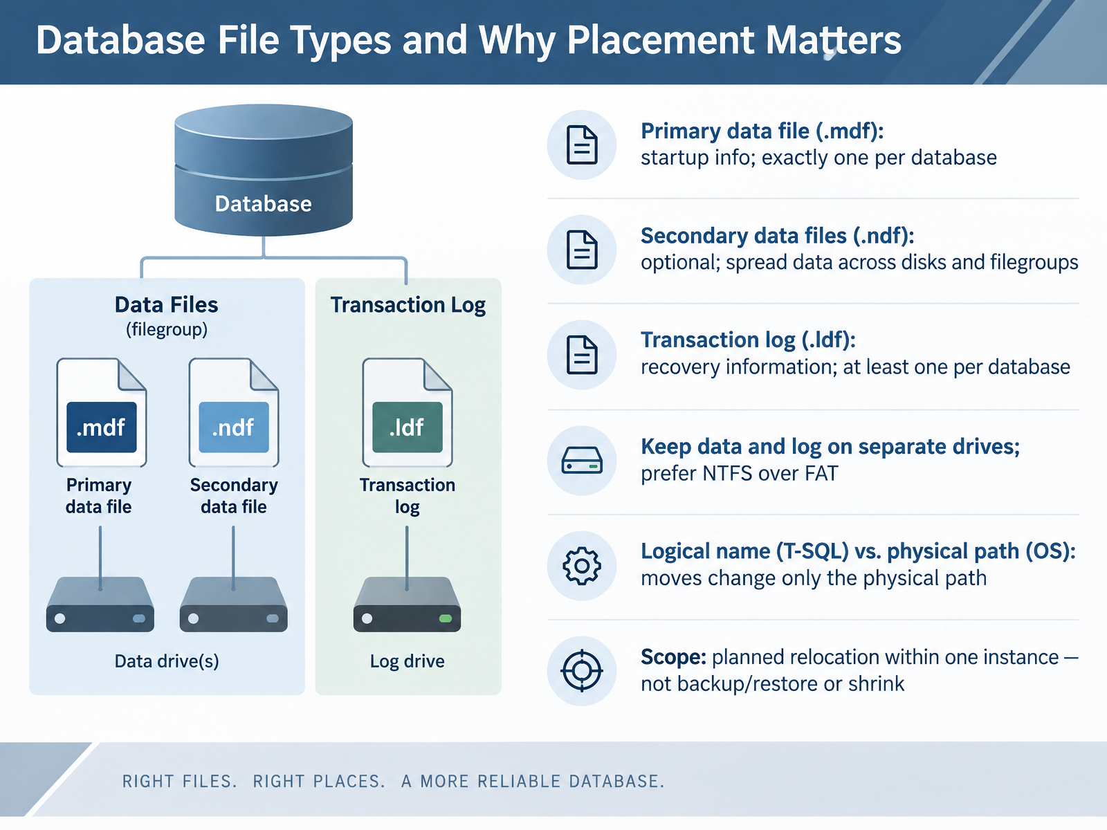 Database File Types and Why Placement Matters