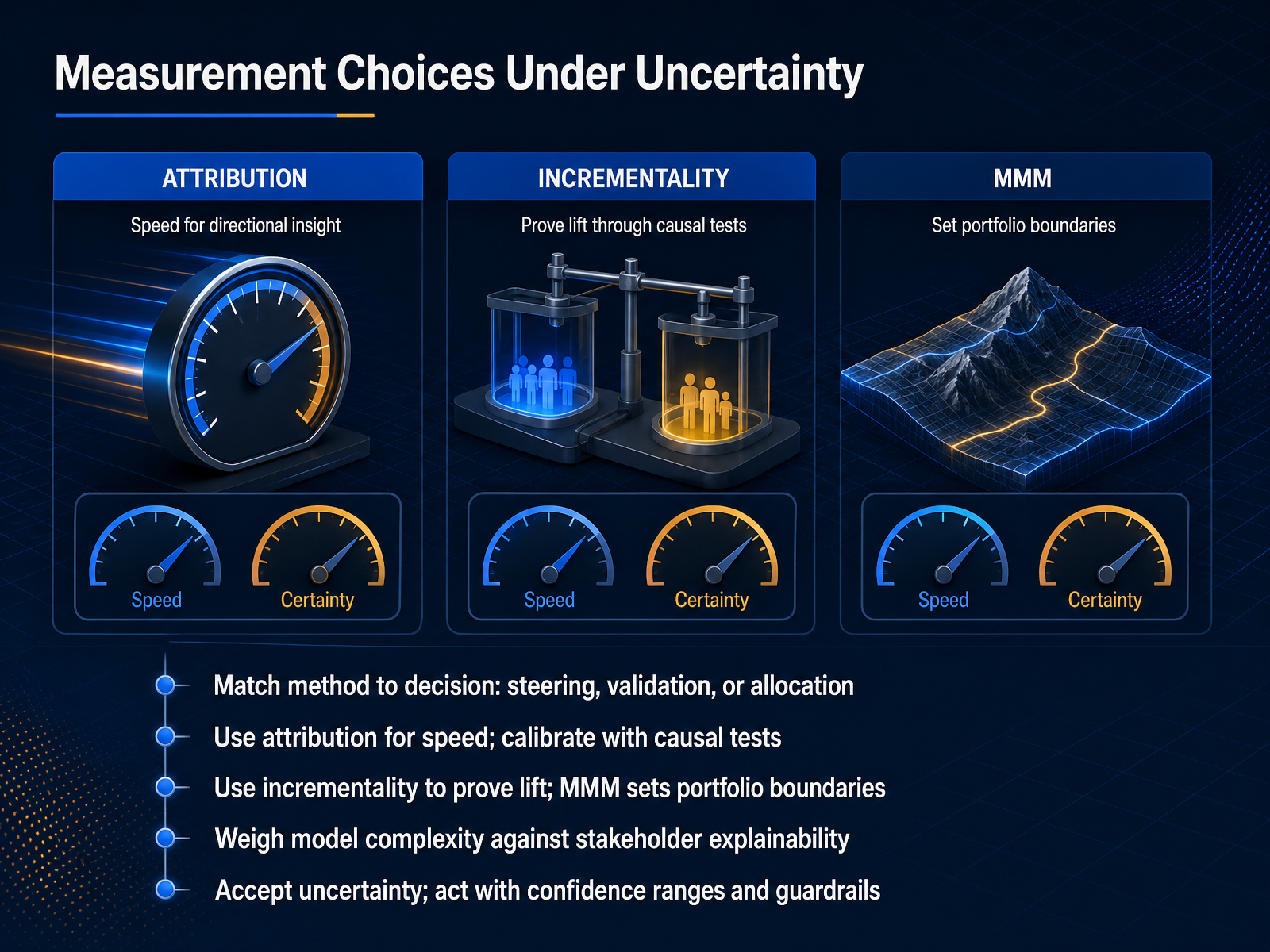 Measurement Choices Under Uncertainty
