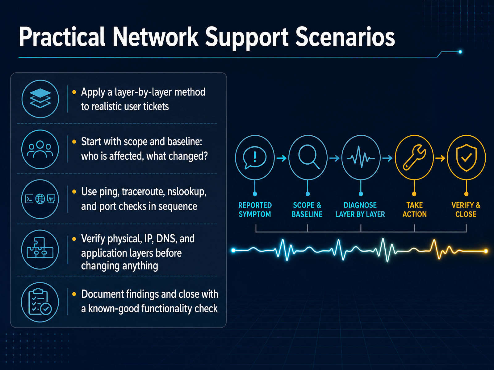 Practical Network Support Scenarios