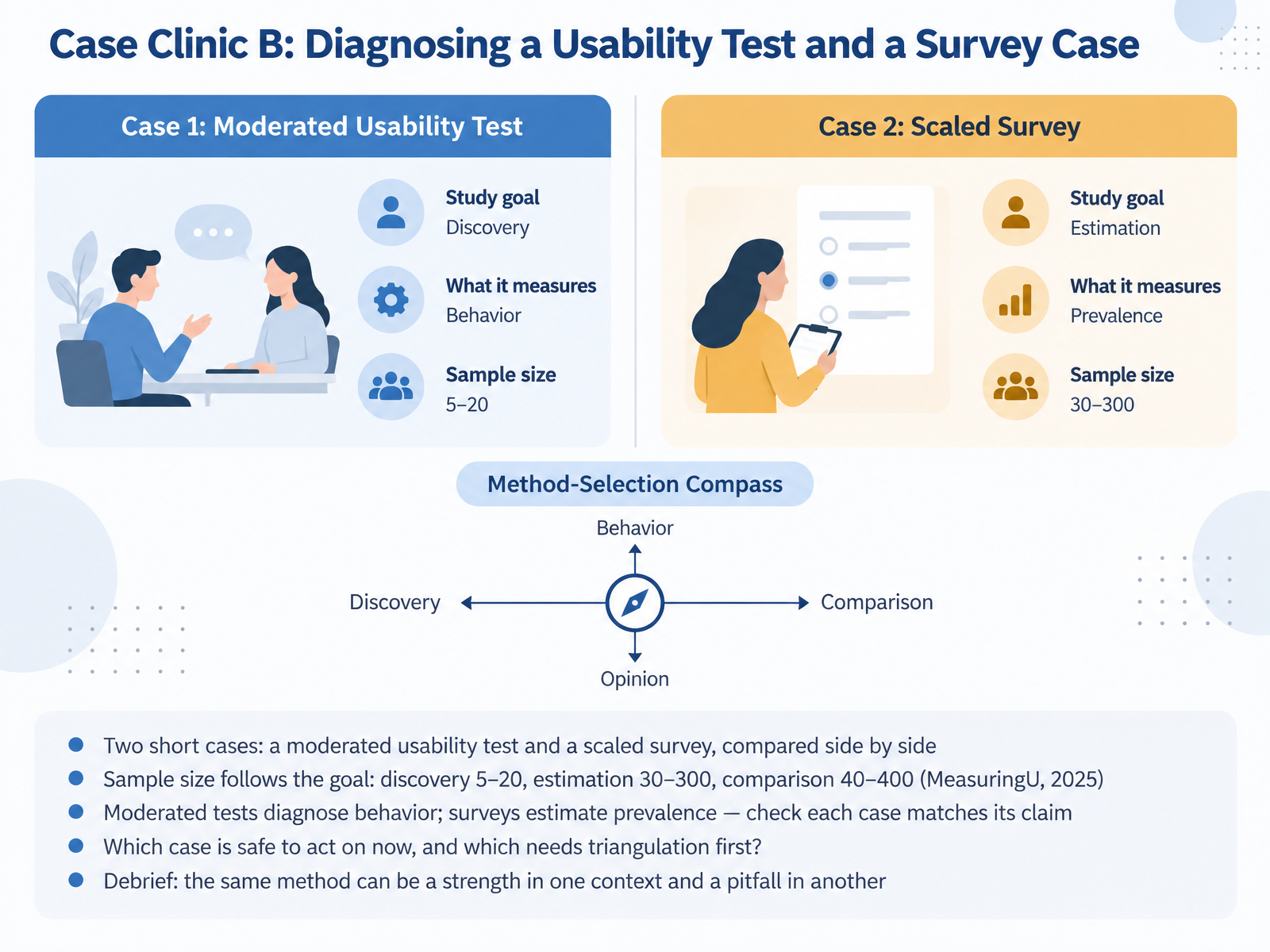Case Clinic B: Diagnosing a Usability Test and a Survey Case