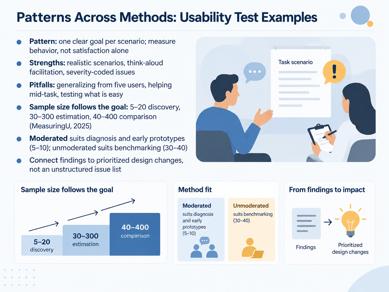 Patterns Across Methods: Usability Test Examples