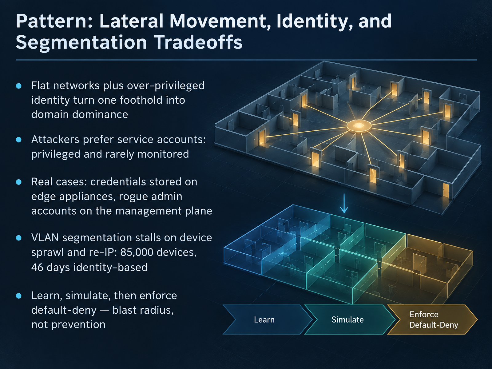 Pattern: Lateral Movement, Identity, and Segmentation Tradeoffs