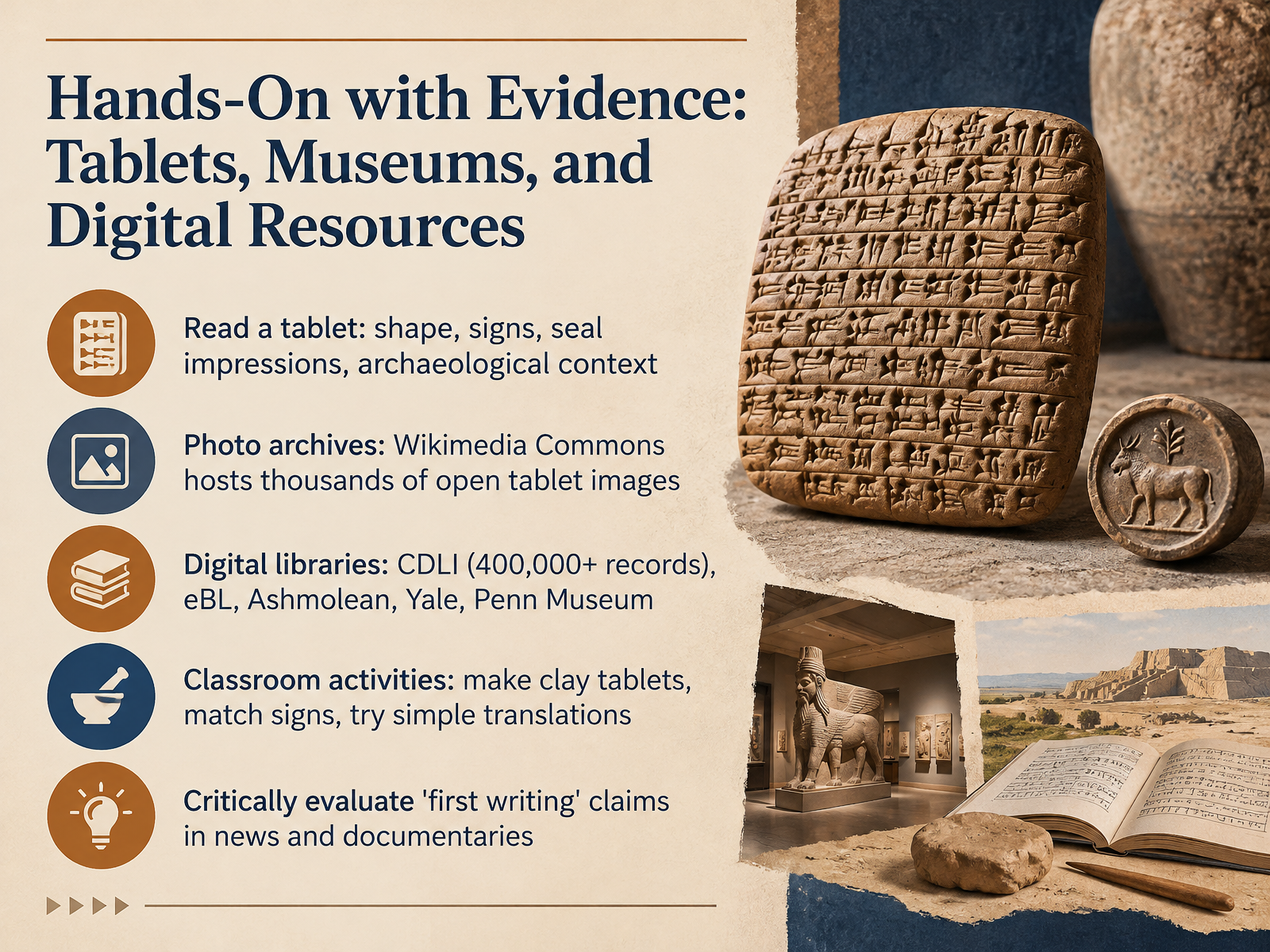 Hands-On with Evidence: Tablets, Museums, and Digital Resources
