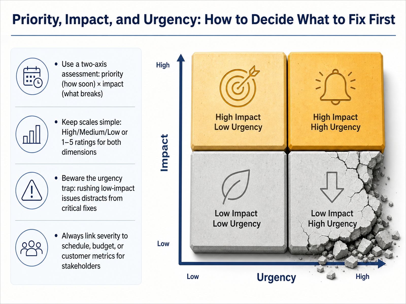 Priority, Impact, and Urgency: How to Decide What to Fix First