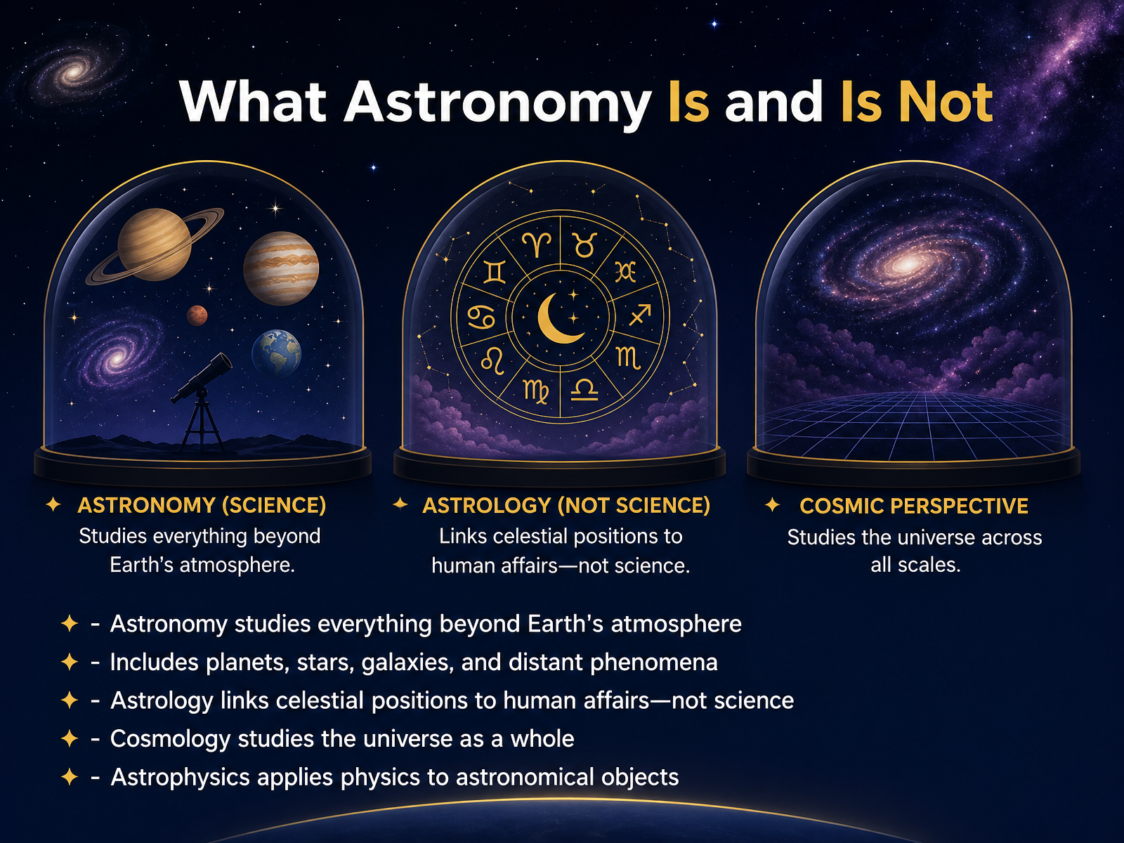 What Astronomy Is and Is Not