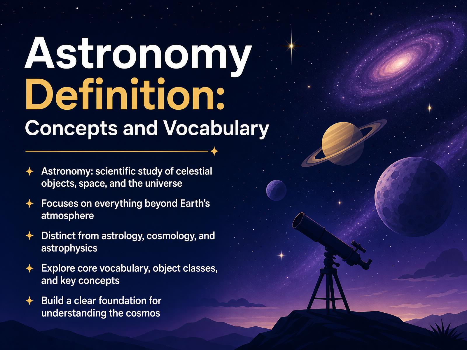 Astronomy Concepts and Vocabulary