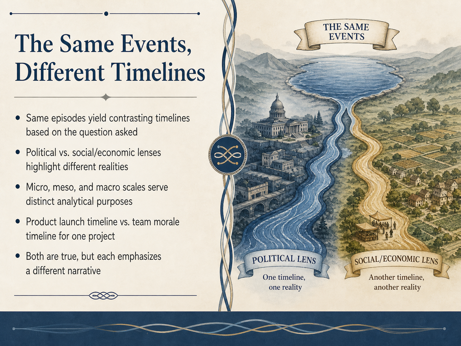 The Same Events, Different Timelines