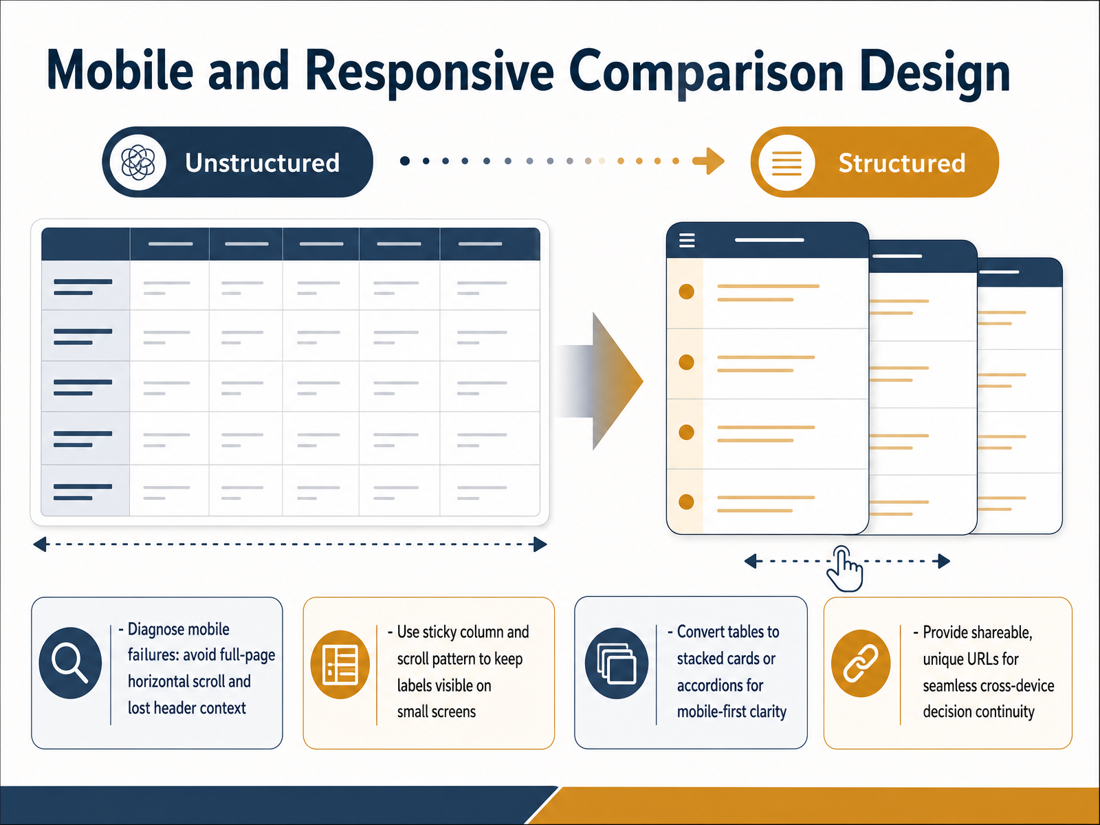 Mobile and Responsive Comparison Design