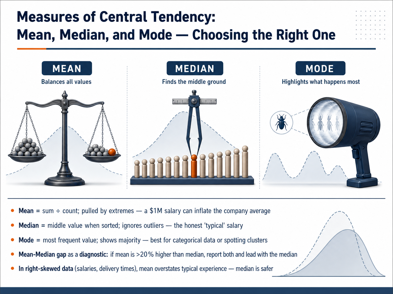 Measures of Central Tendency: Mean, Median, and Mode — Choosing the Right One