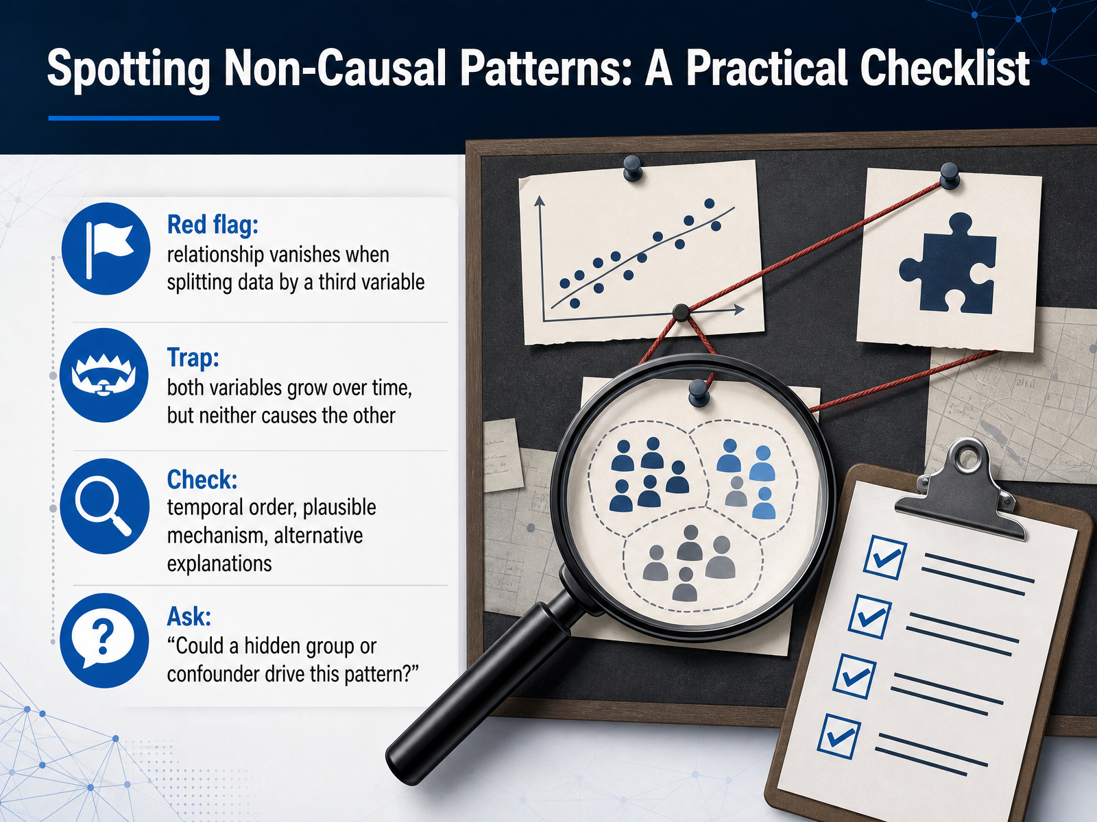 Spotting Non-Causal Patterns: A Practical Checklist