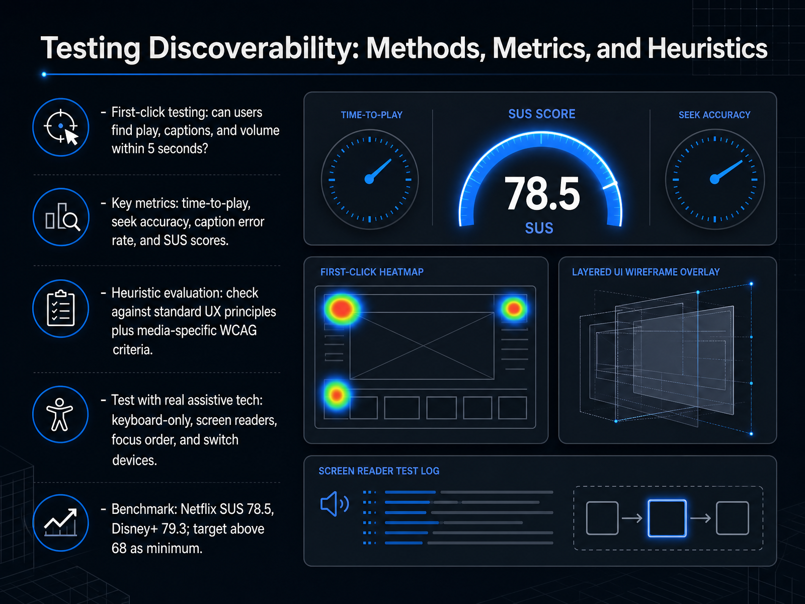 Testing Discoverability: Methods, Metrics, and Heuristics