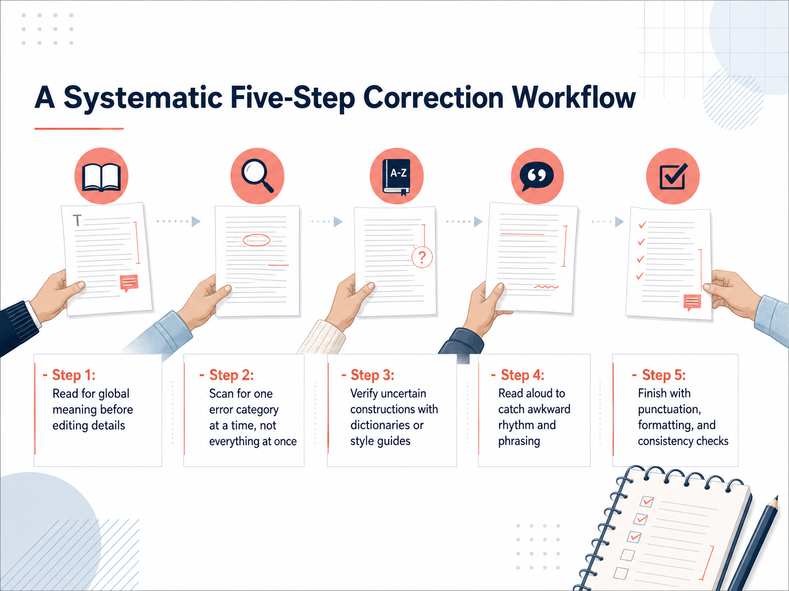 A Systematic Five-Step Correction Workflow