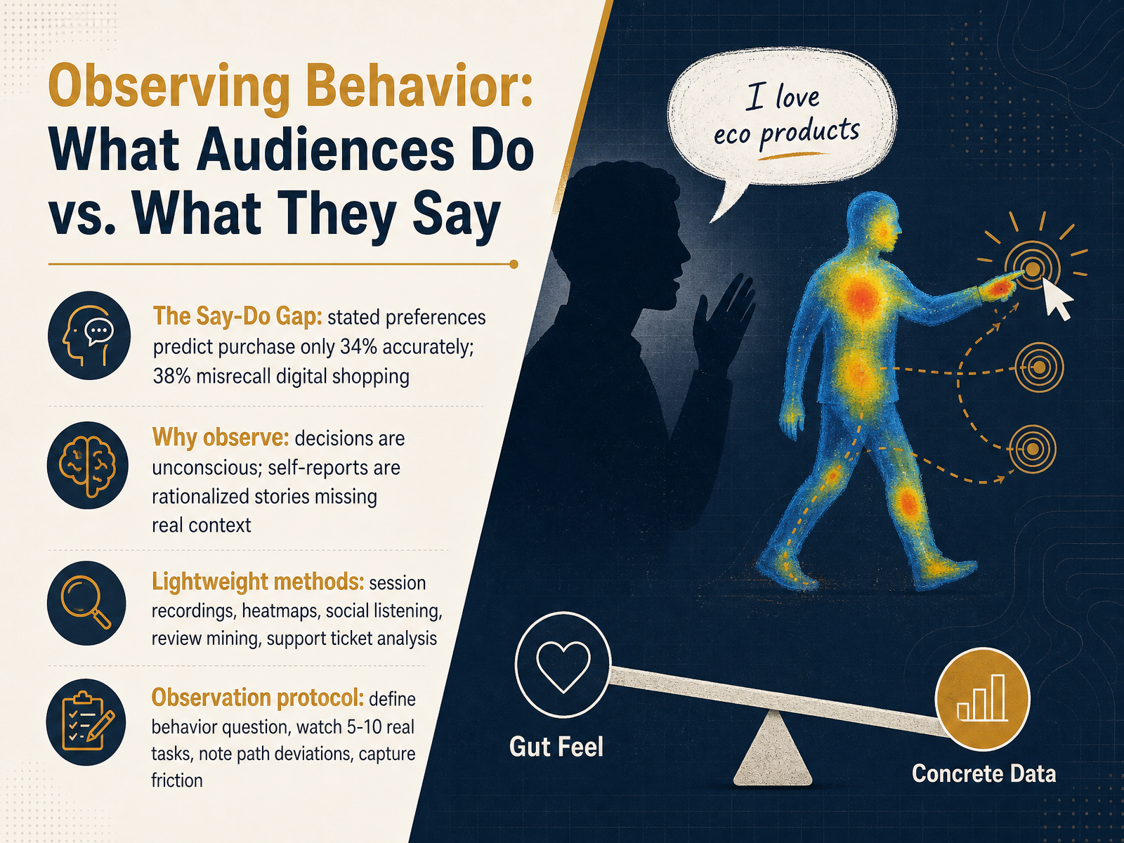 Observing Behavior: What Audiences Do vs. What They Say