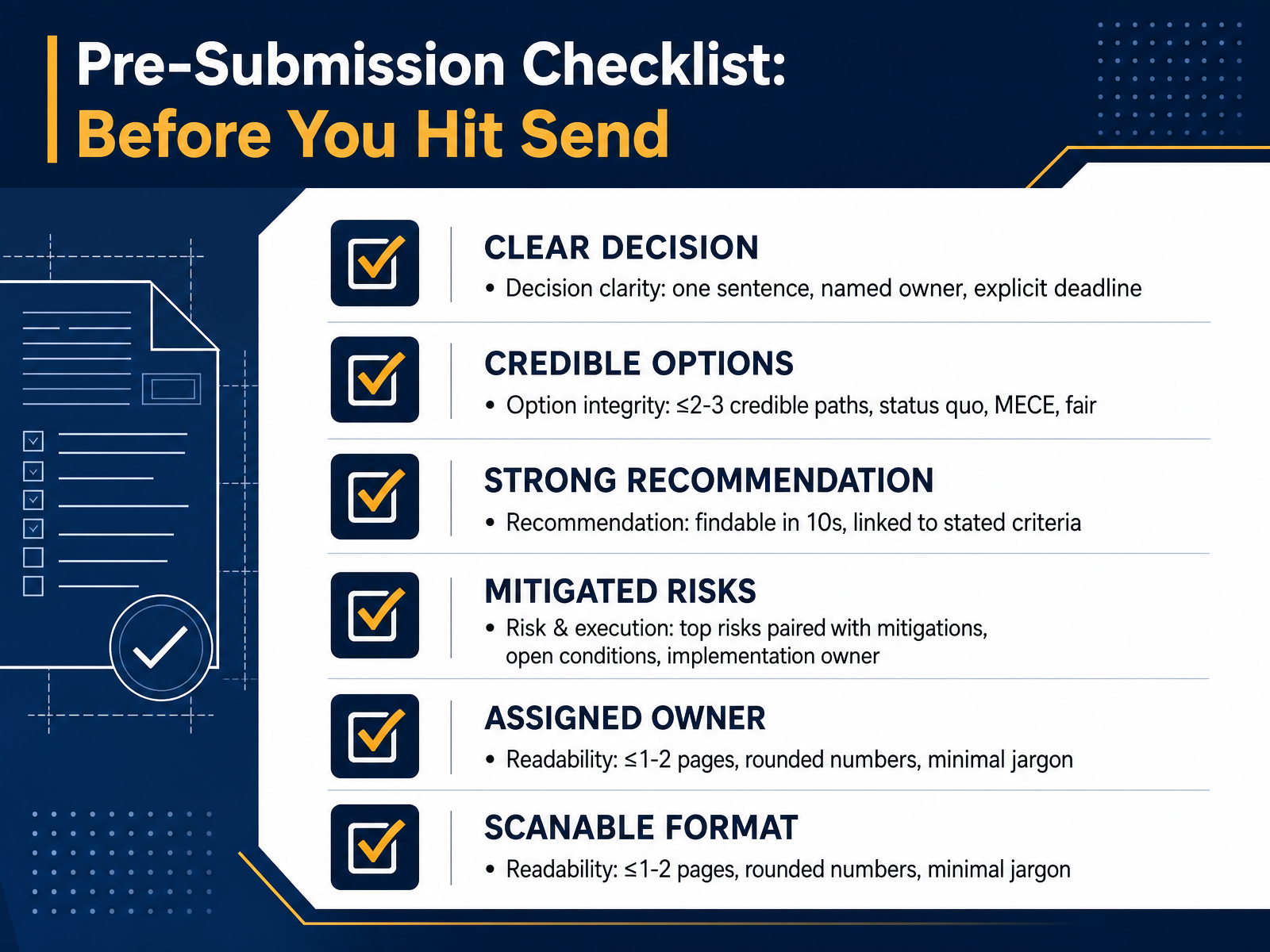 Pre-Submission Checklist: Before You Hit Send