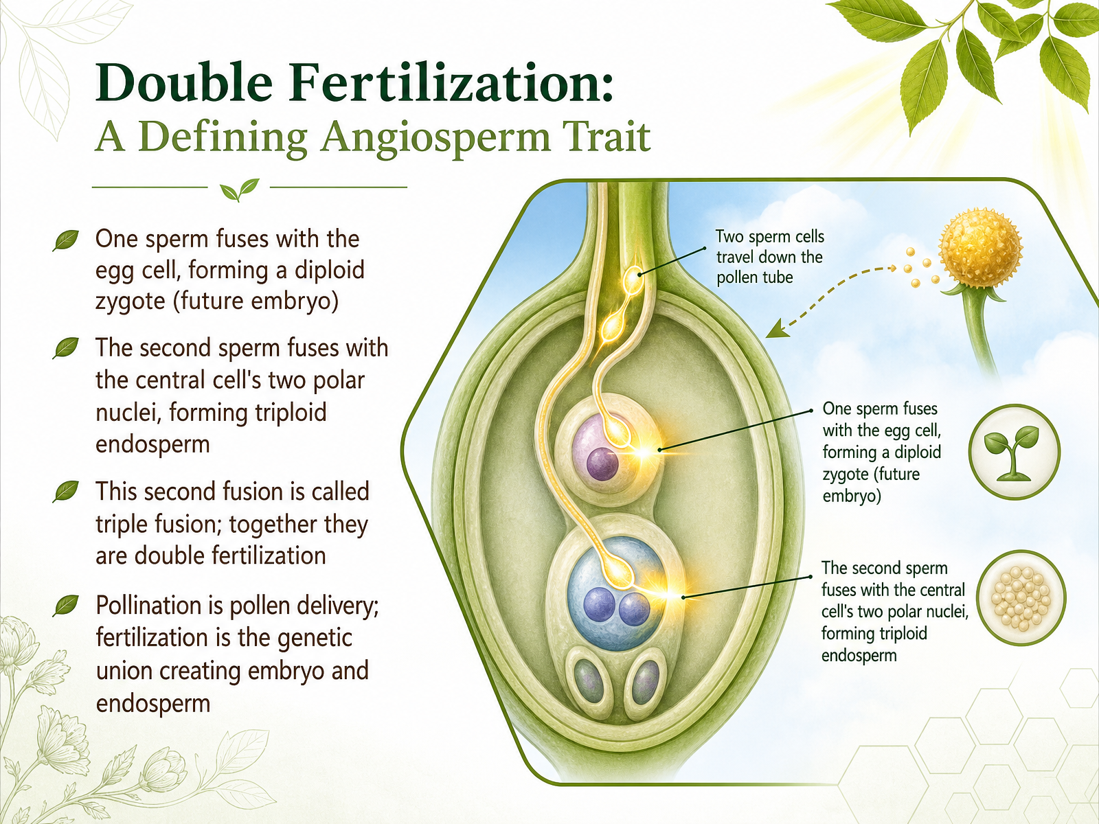 Double Fertilization: A Defining Angiosperm Trait