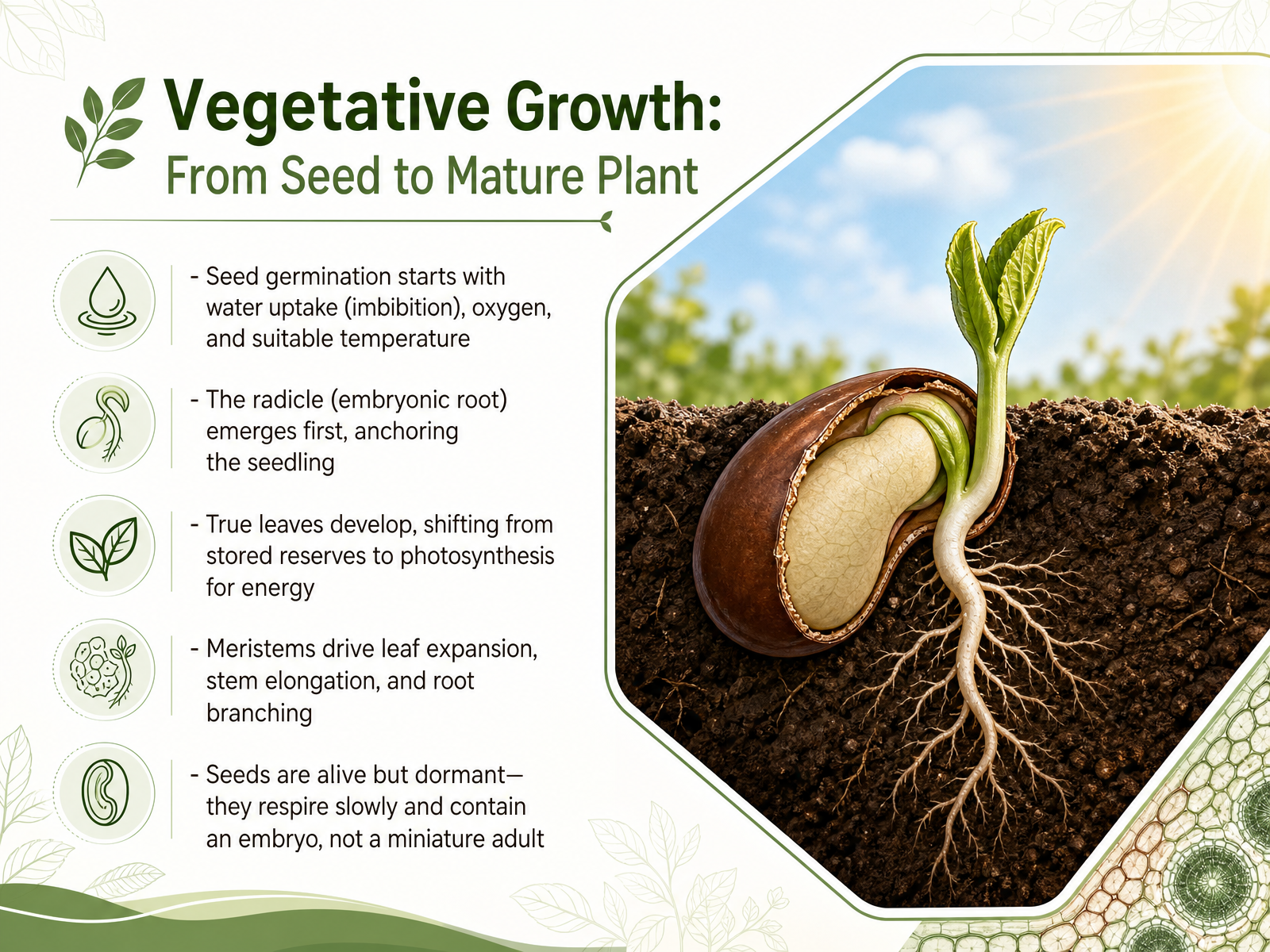 Vegetative Growth: From Seed to Mature Plant