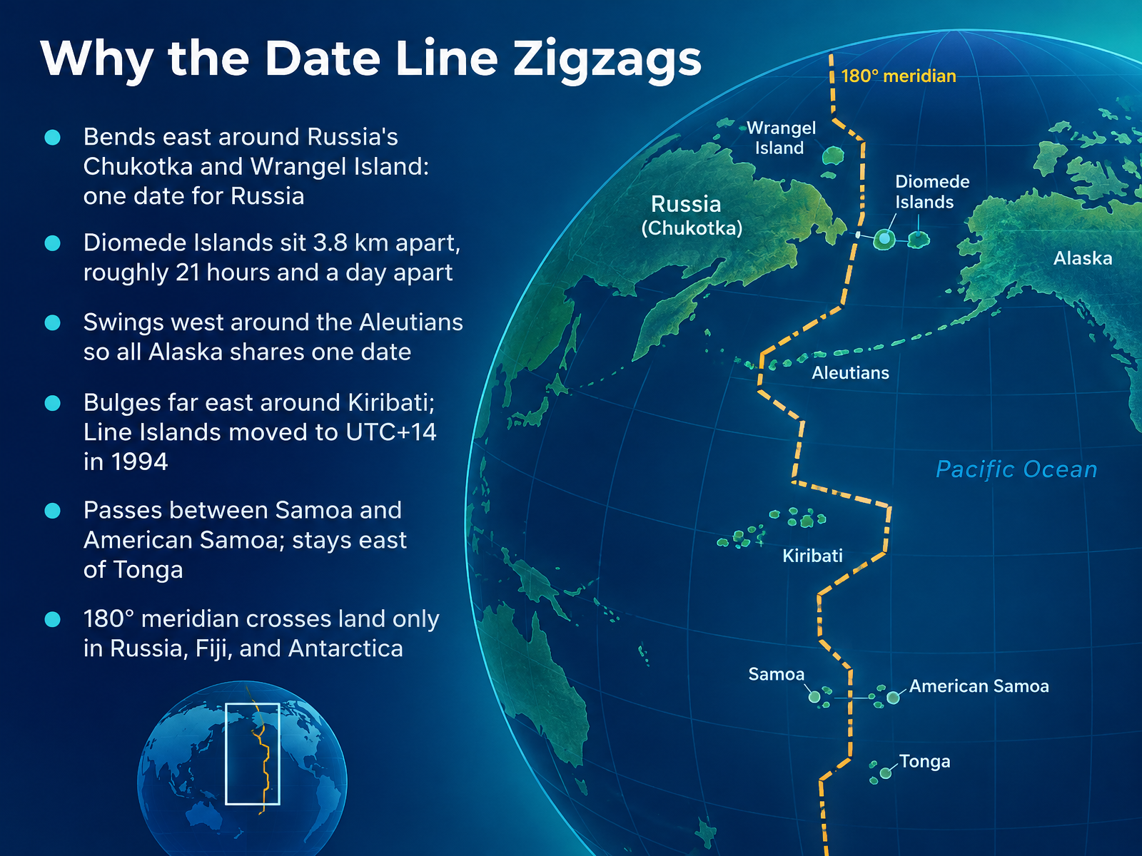 Why the Date Line Zigzags