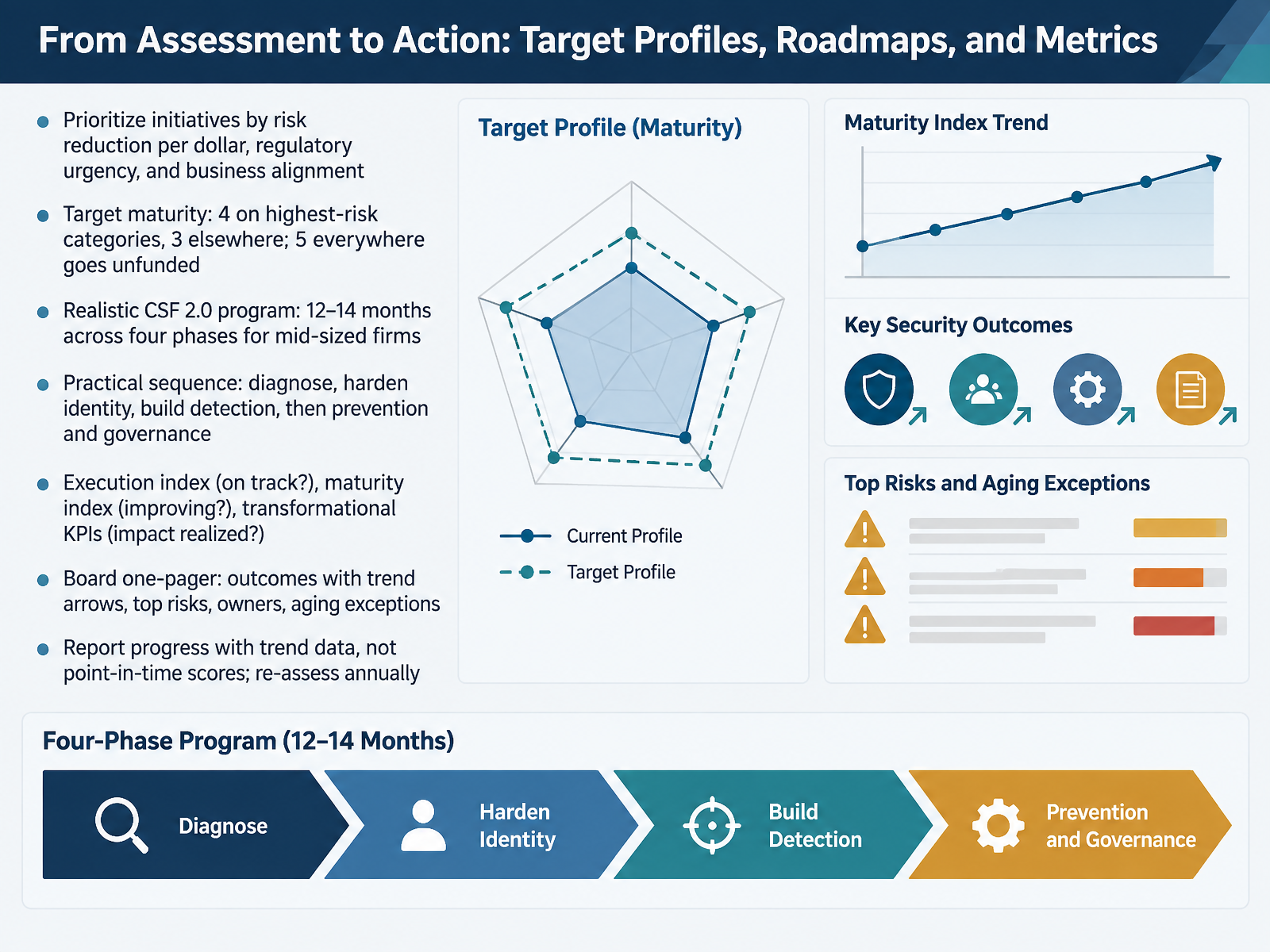 From Assessment to Action: Target Profiles, Roadmaps, and Metrics