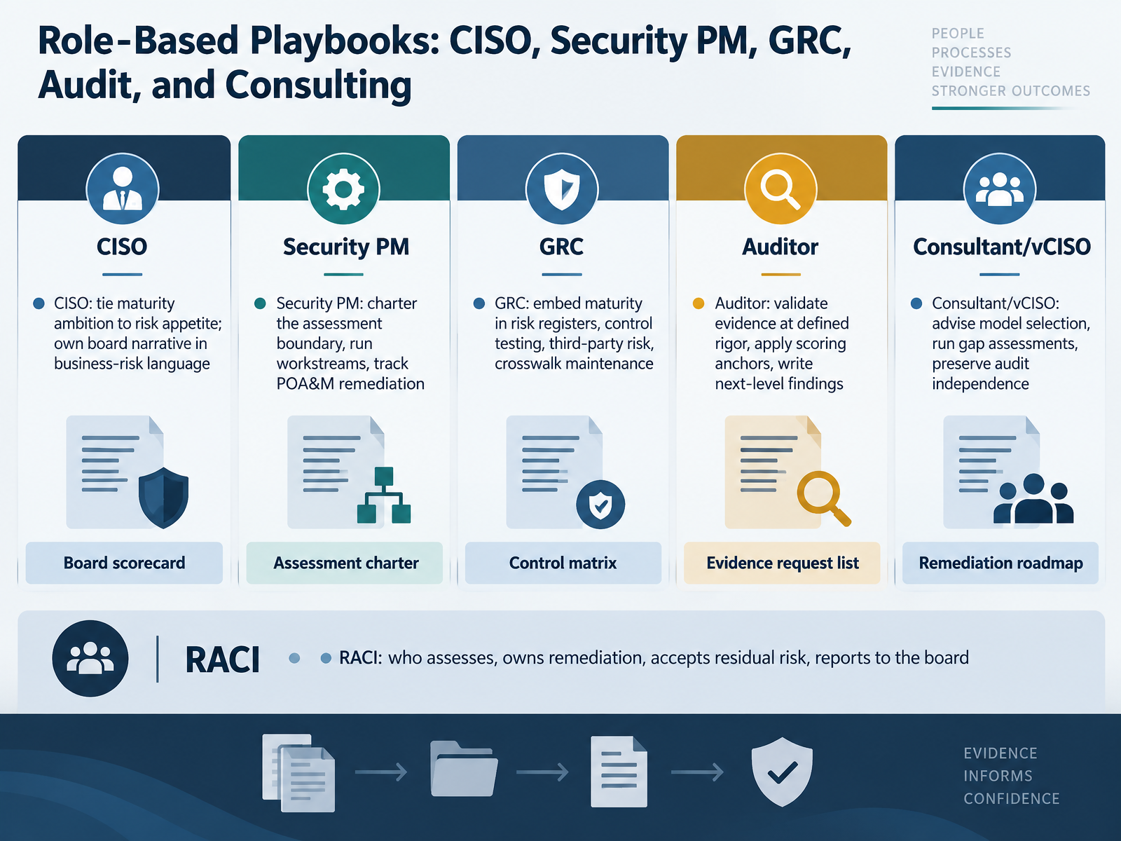 Role-Based Playbooks: CISO, Security PM, GRC, Audit, and Consulting