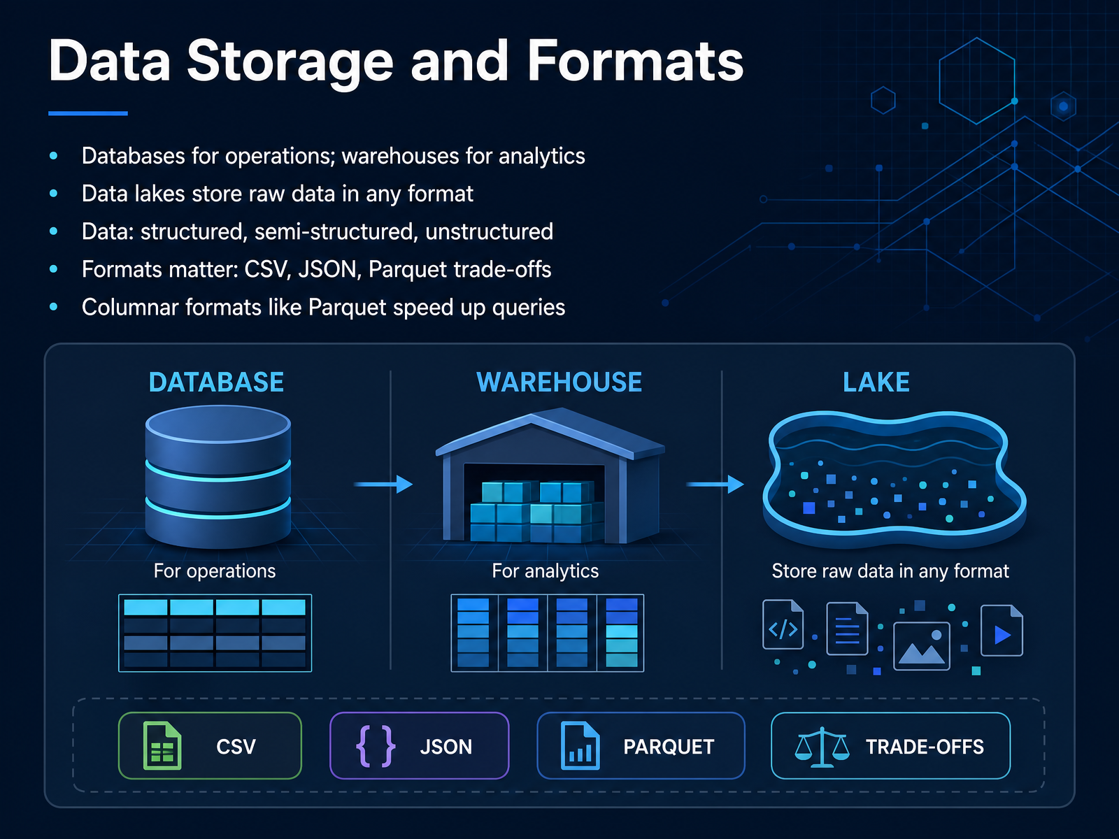 Data Storage and Formats