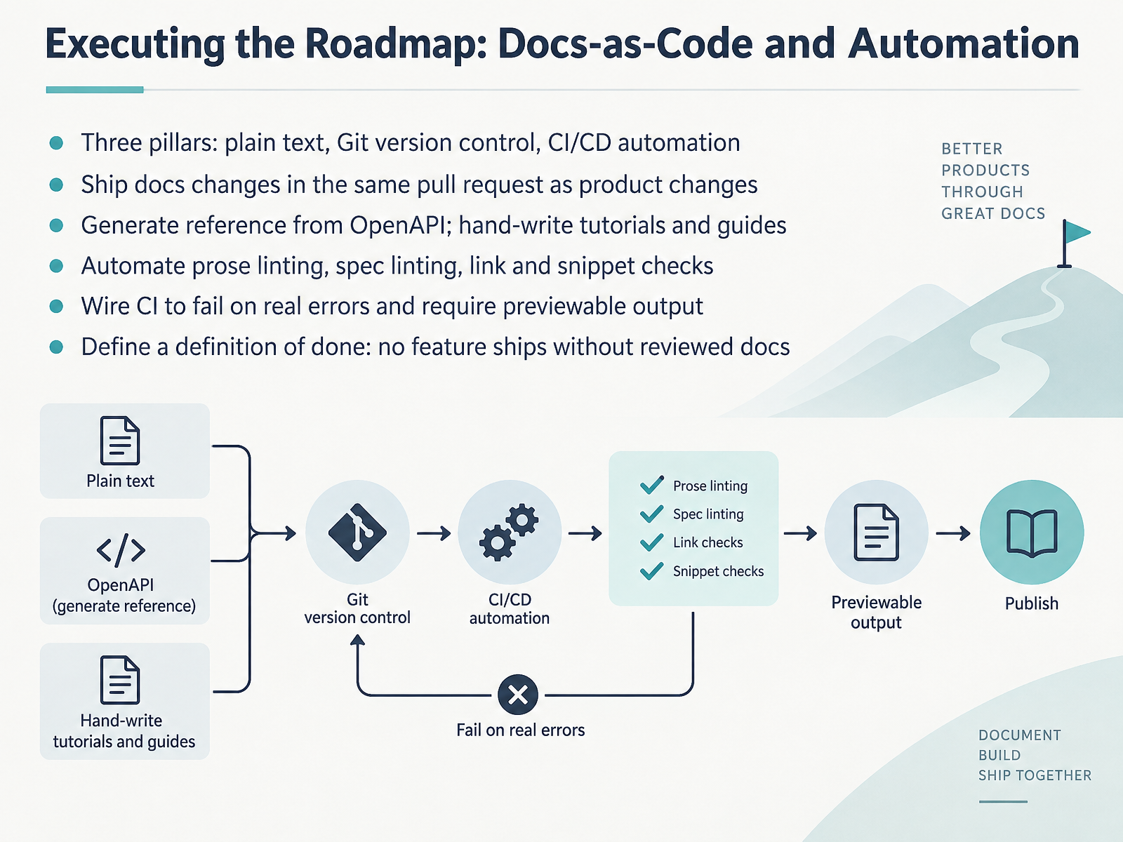 Executing the Roadmap: Docs-as-Code and Automation