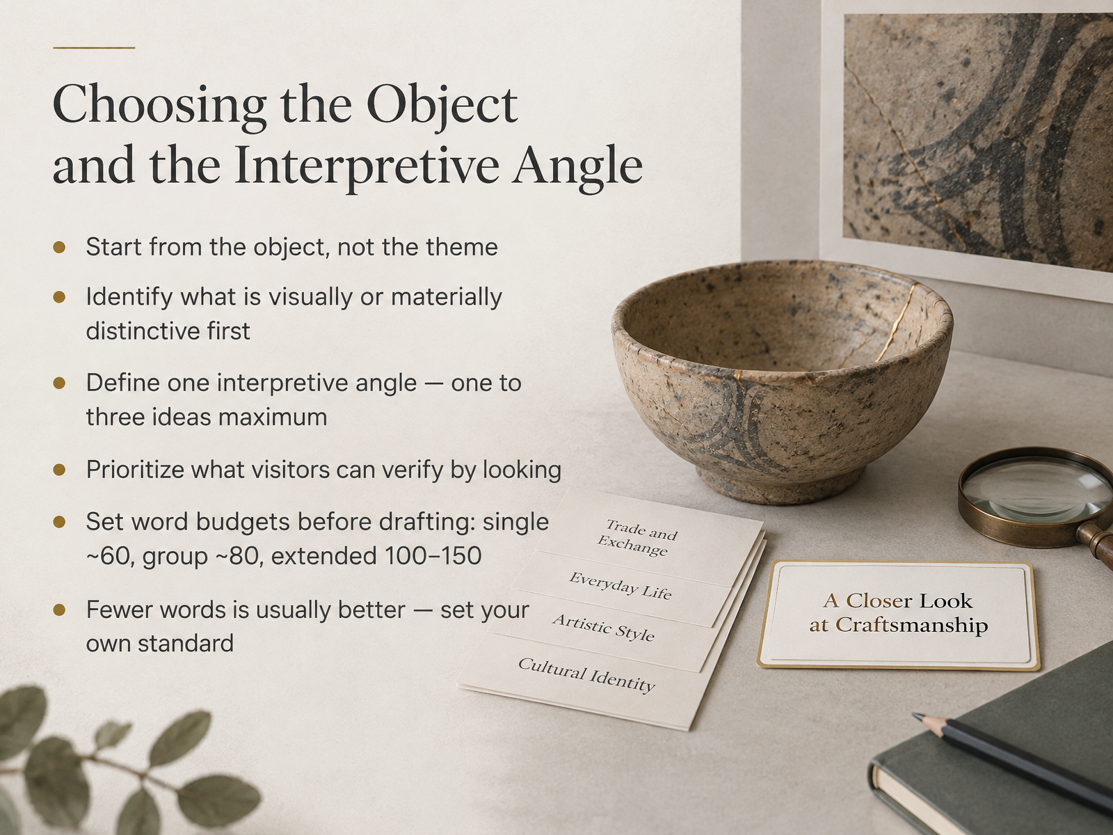 Choosing the Object and the Interpretive Angle