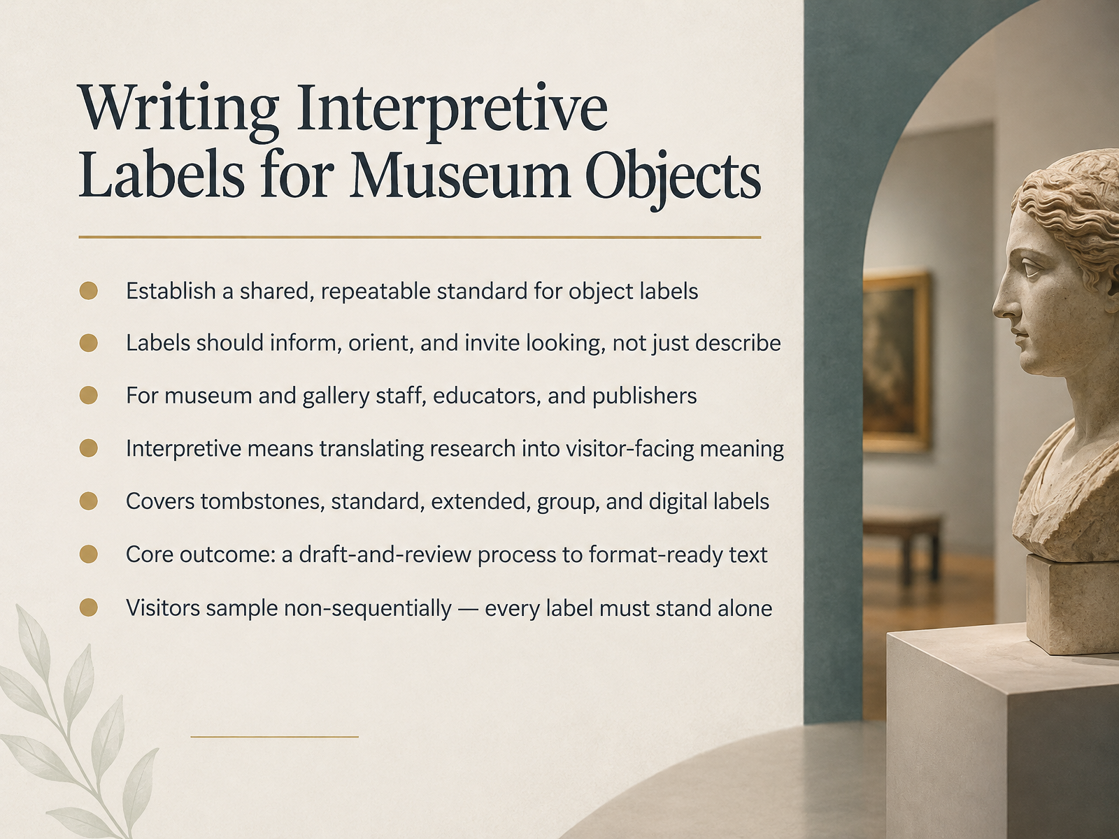 Museum Interpretive Label Writing
