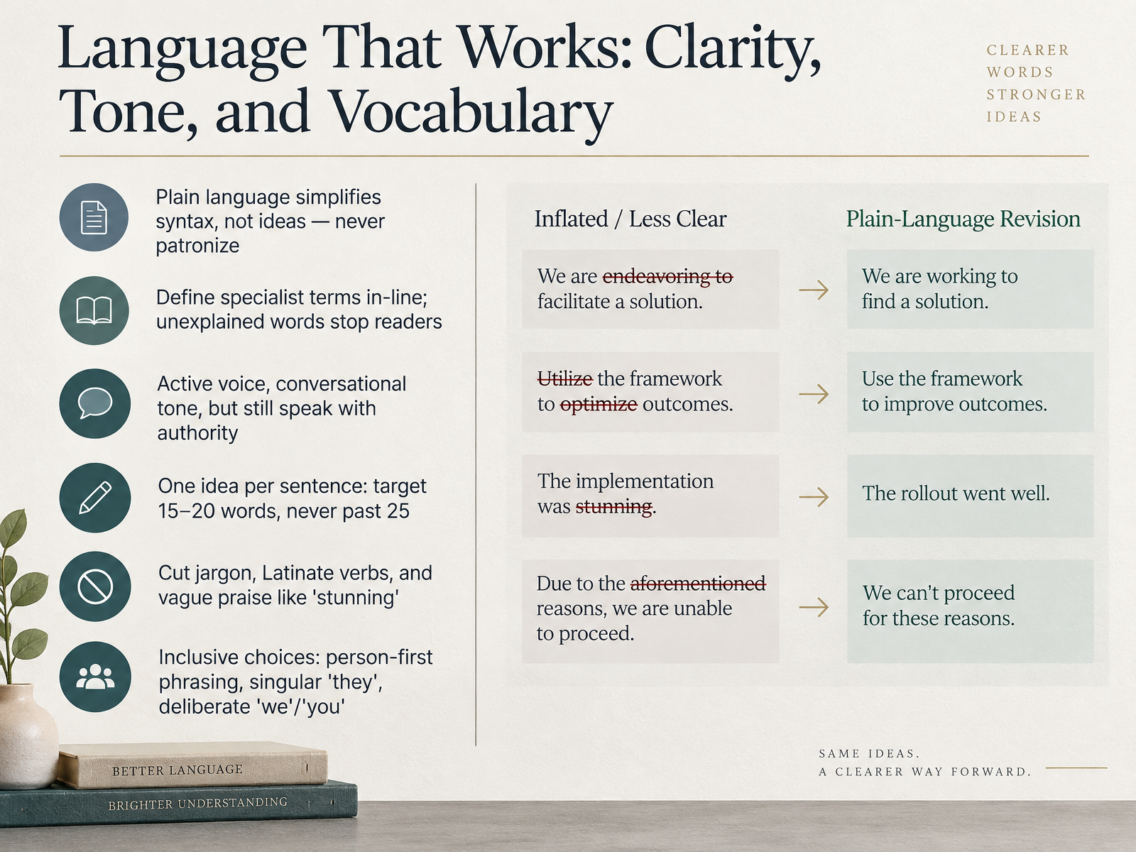Language That Works: Clarity, Tone, and Vocabulary