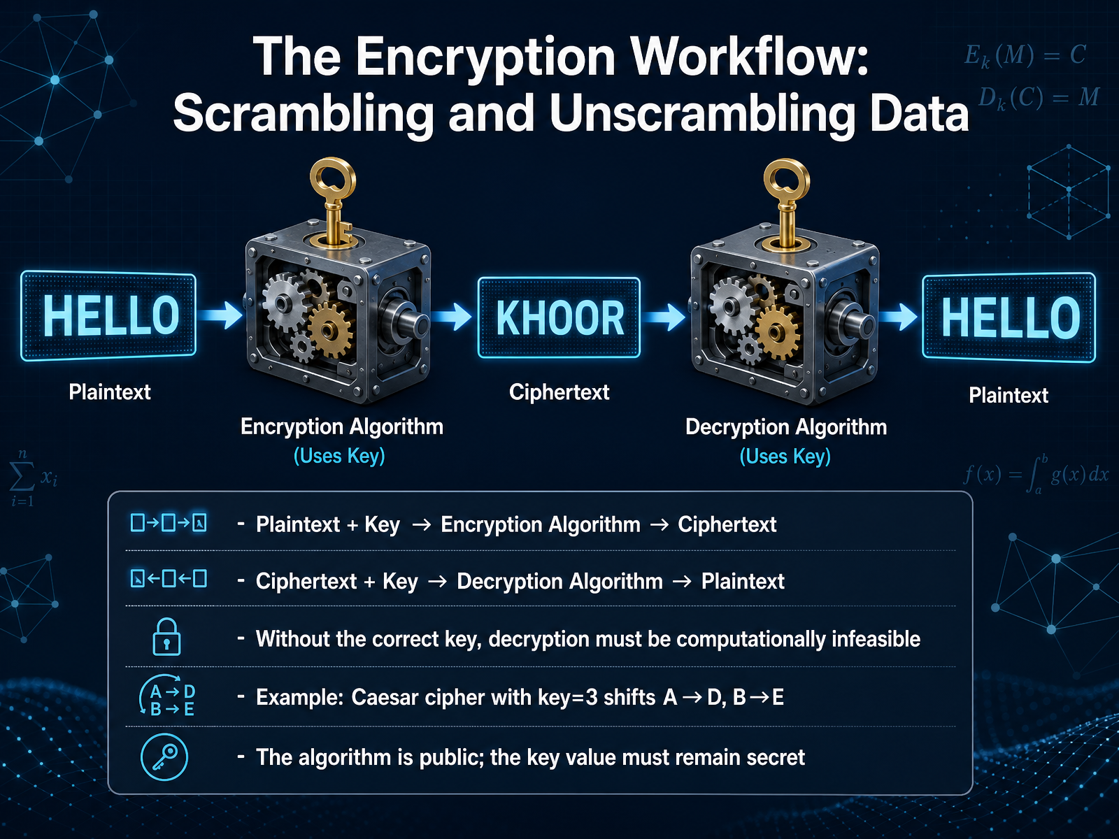 The Encryption Workflow: Scrambling and Unscrambling Data