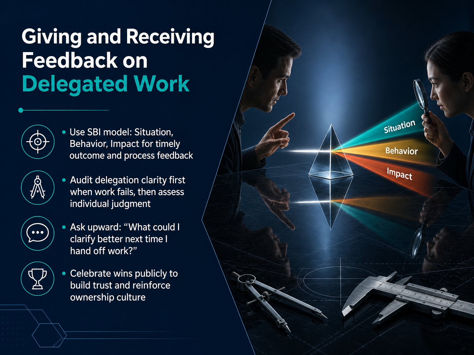 Giving and Receiving Feedback on Delegated Work