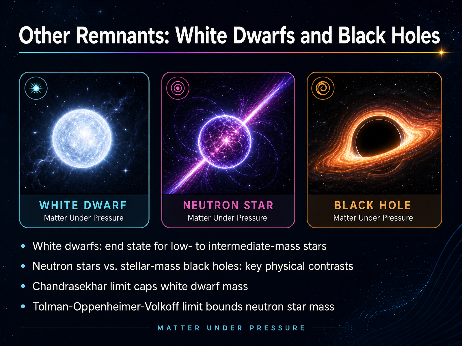 Other Remnants: White Dwarfs and Black Holes