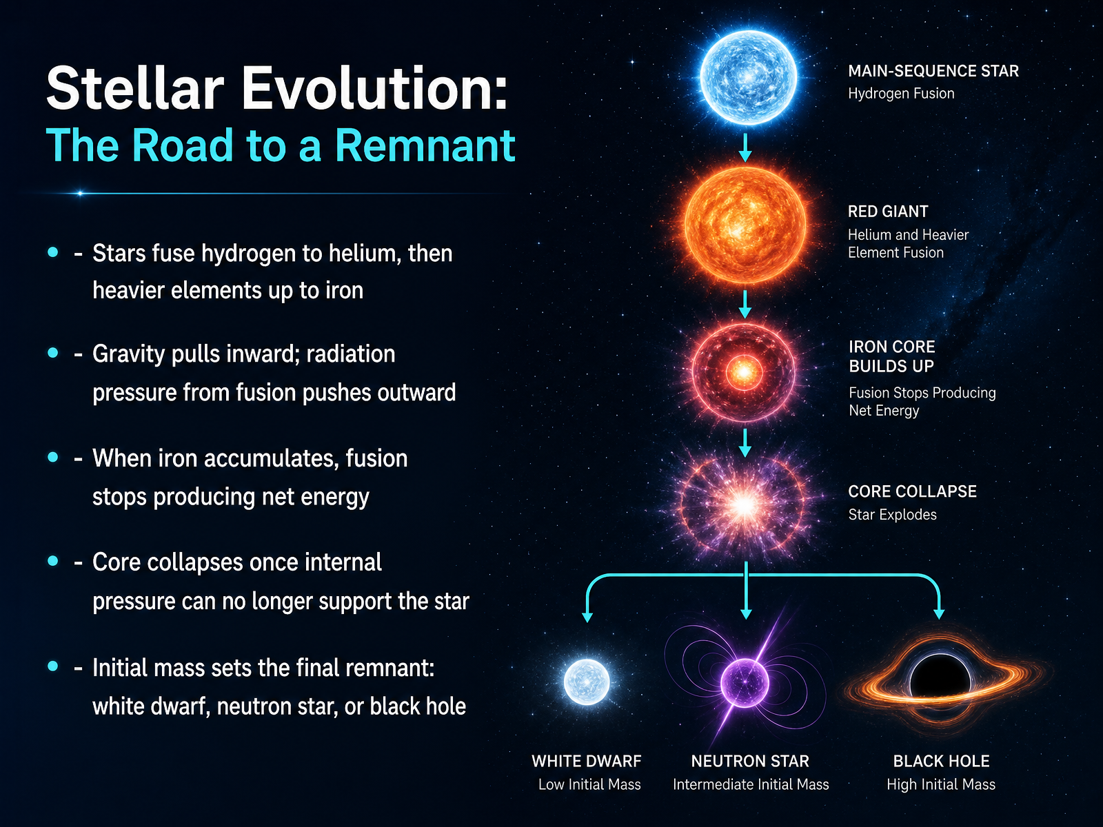 Stellar Evolution: The Road to a Remnant