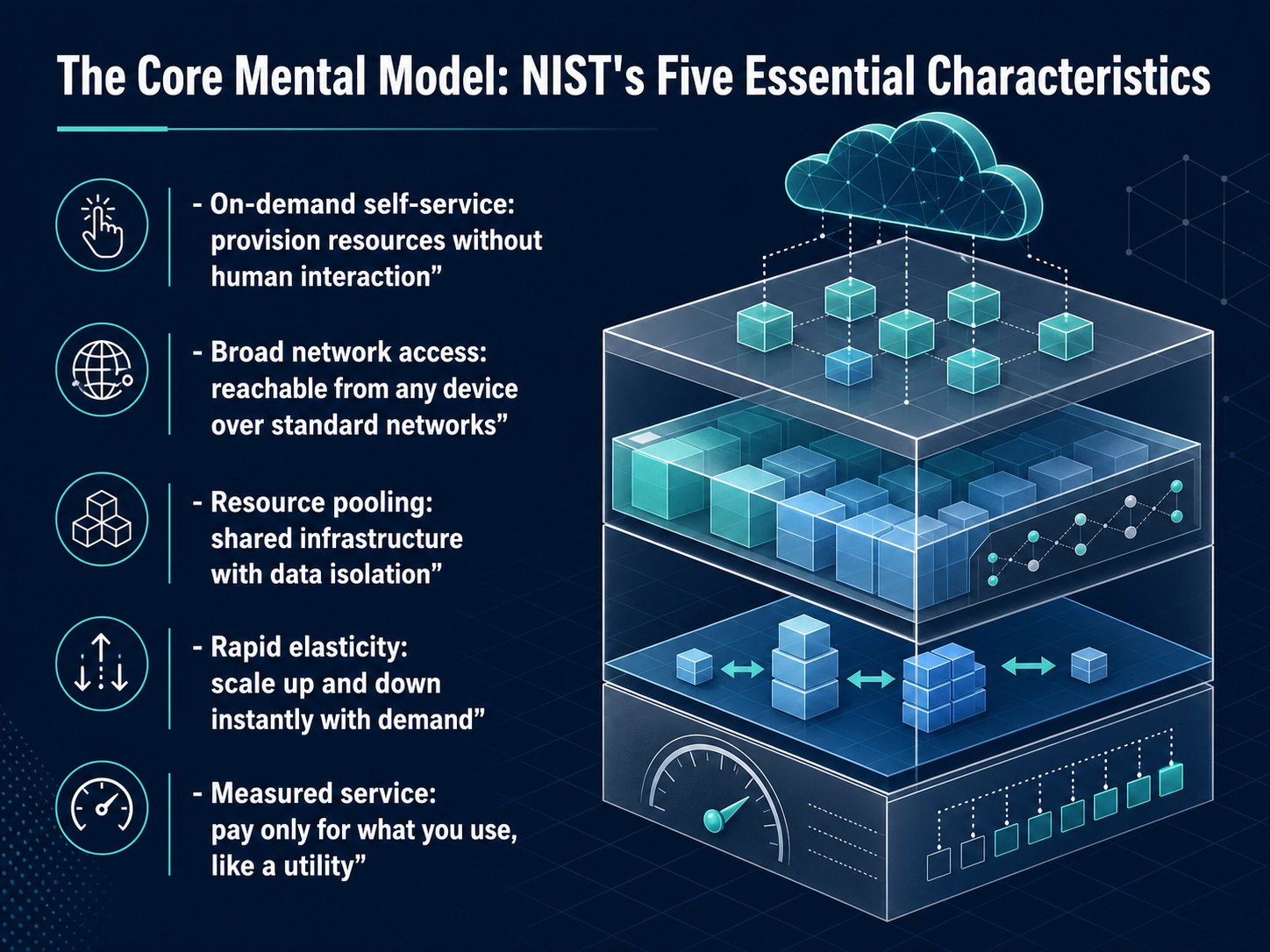 The Core Mental Model: NIST's Five Essential Characteristics