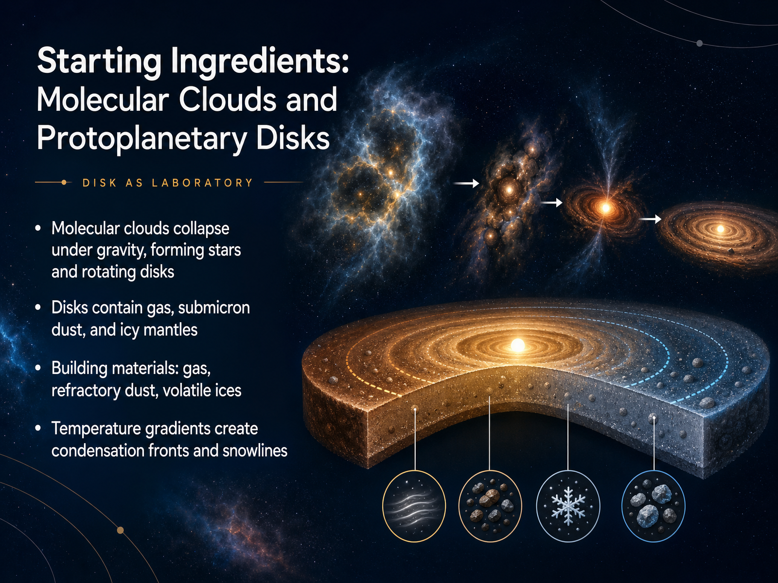 Starting Ingredients: Molecular Clouds and Protoplanetary Disks