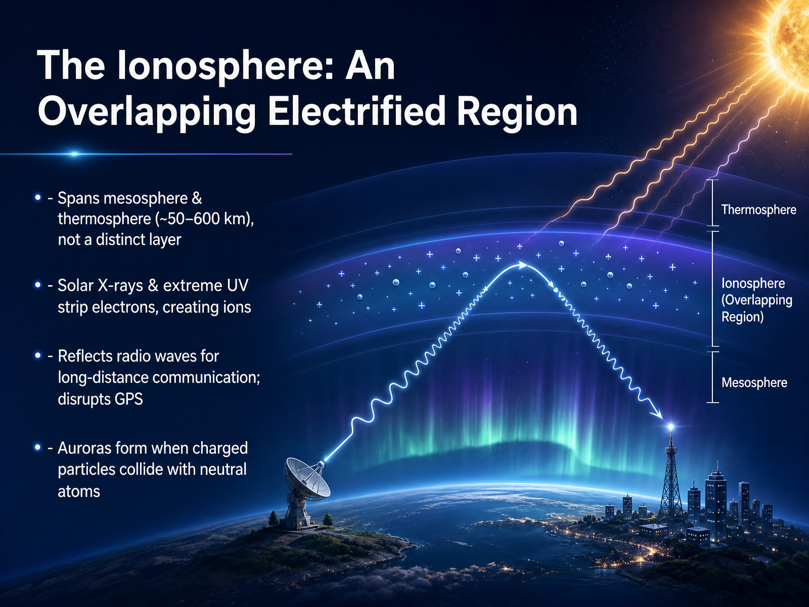 The Ionosphere: An Overlapping Electrified Region