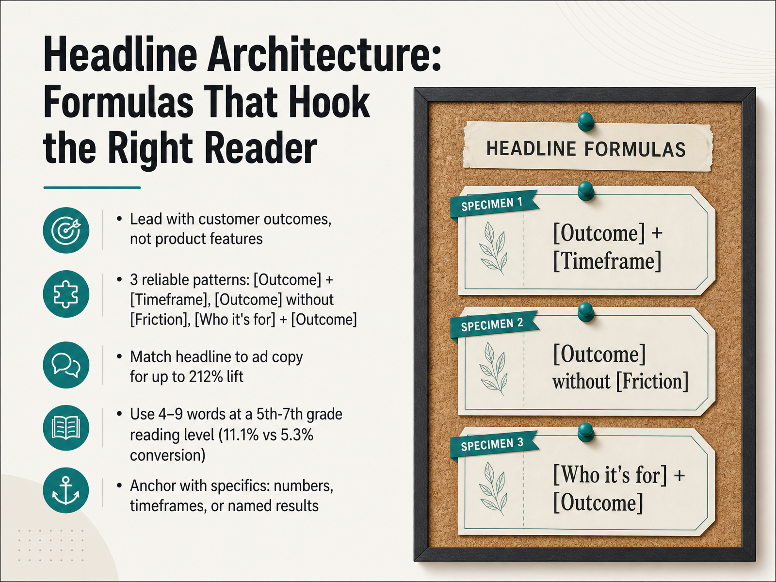 Headline Architecture: Formulas That Hook the Right Reader