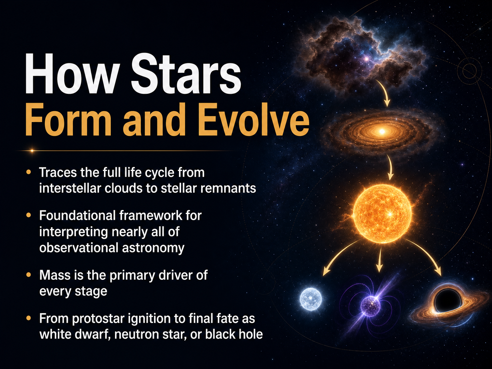 Stellar Formation and Evolution