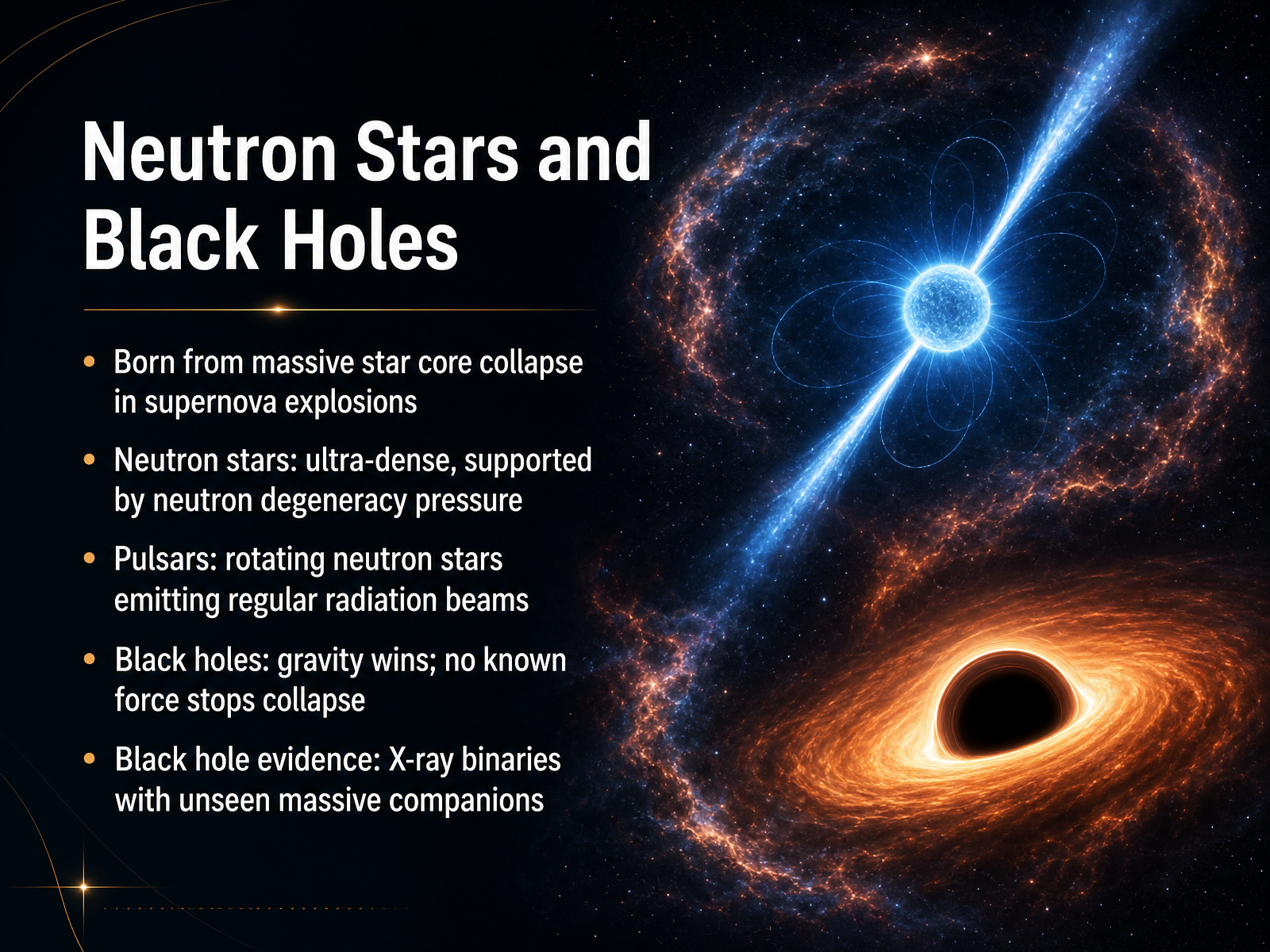 Neutron Stars and Black Holes