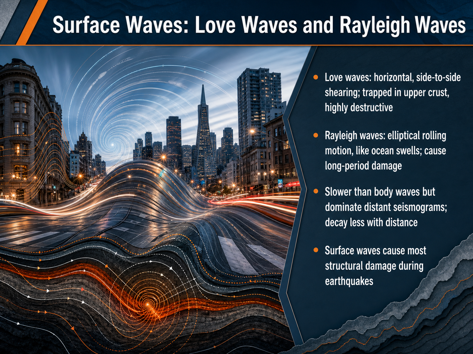 Surface Waves: Love Waves and Rayleigh Waves