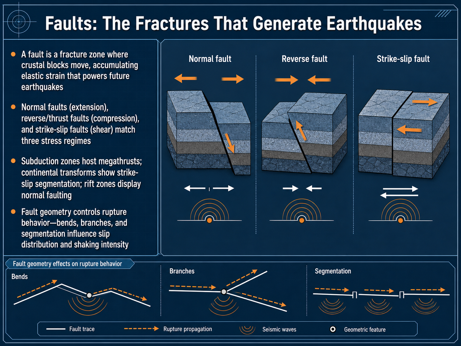 Faults: The Fractures That Generate Earthquakes
