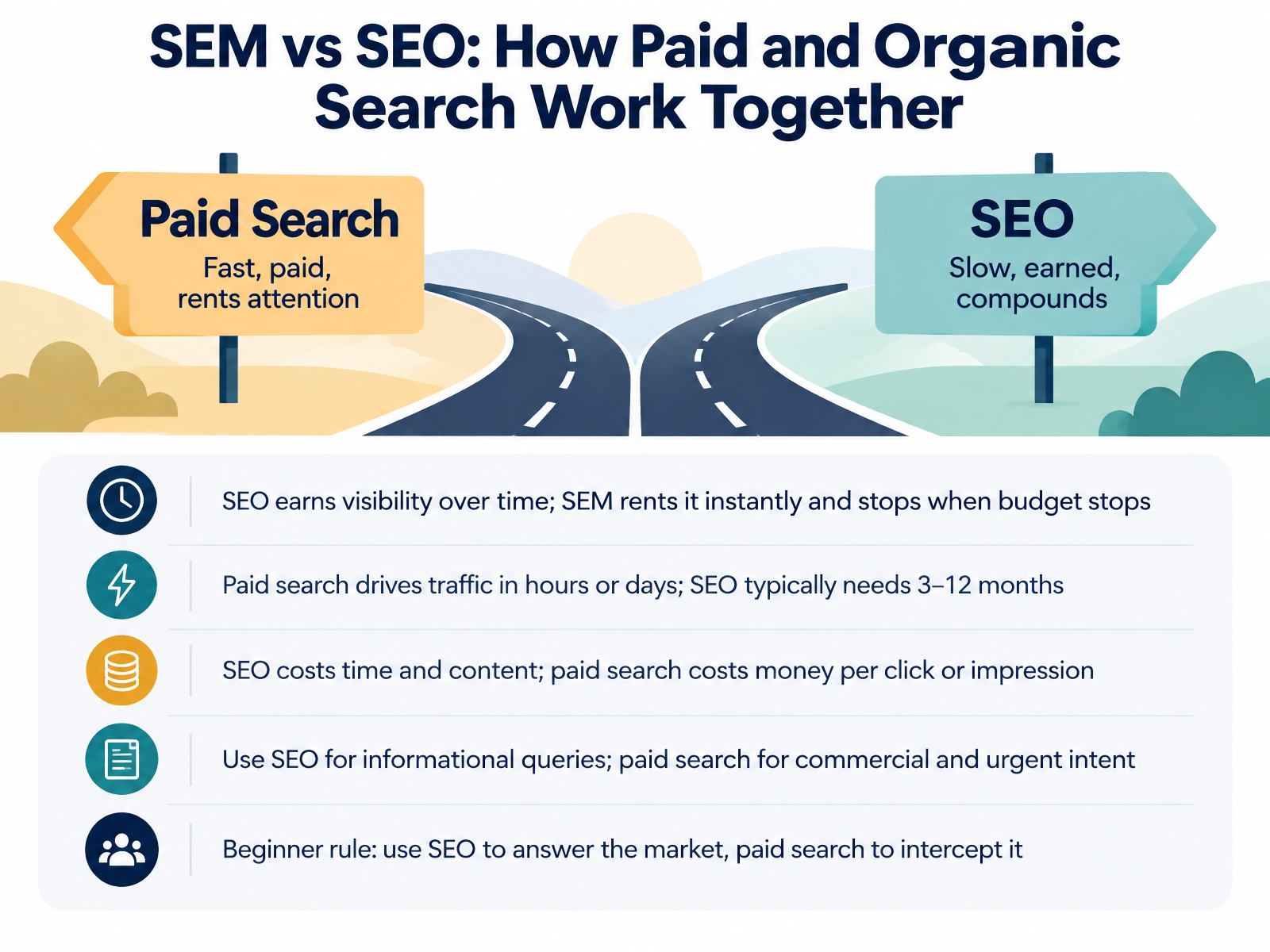 SEM vs SEO: How Paid and Organic Search Work Together