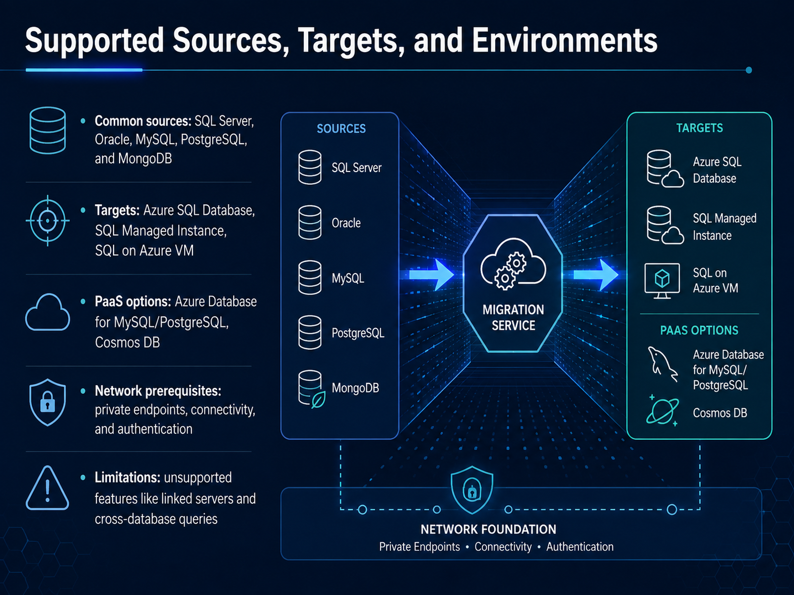 Supported Sources, Targets, and Environments