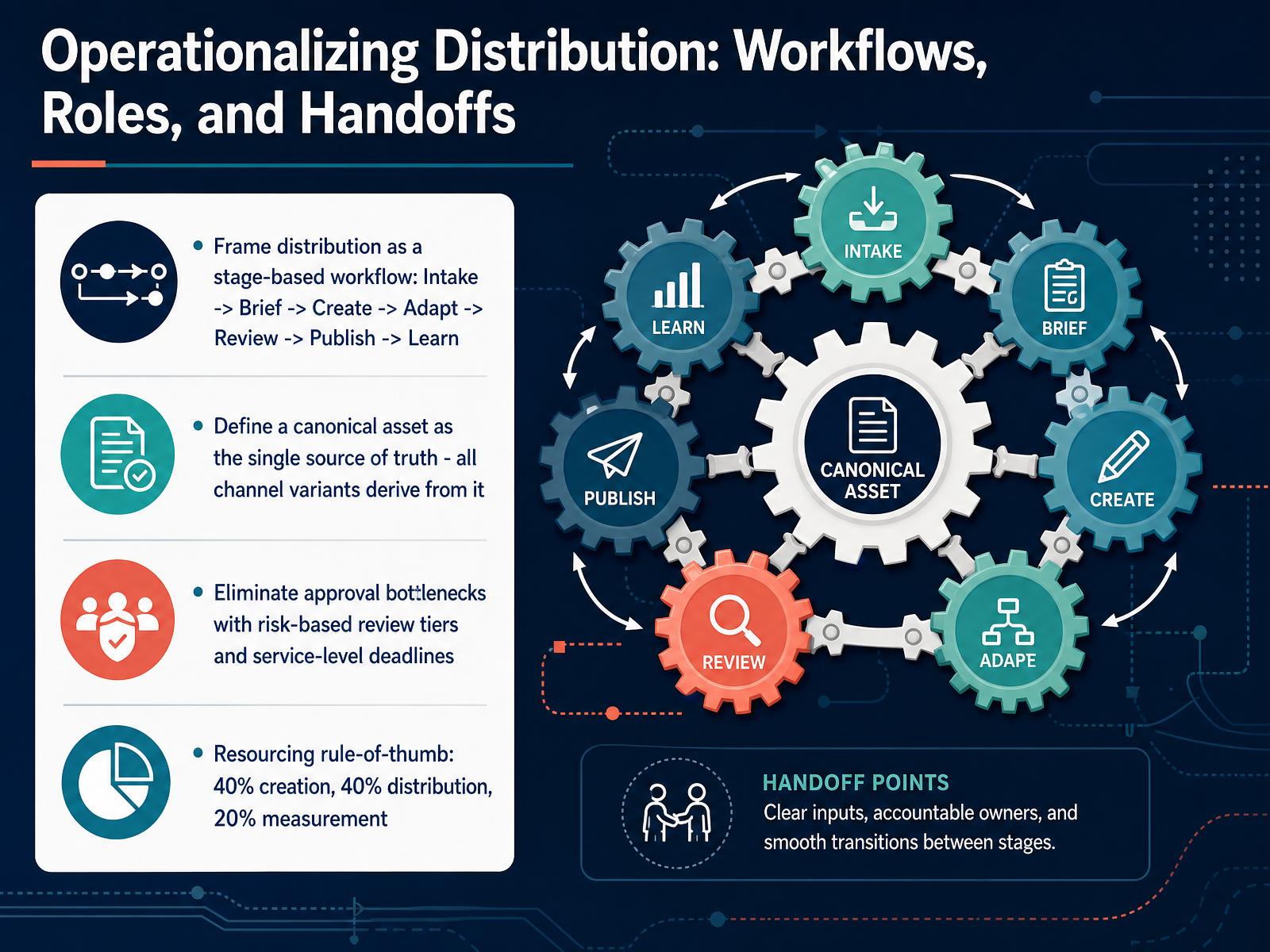 Operationalizing Distribution: Workflows, Roles, and Handoffs